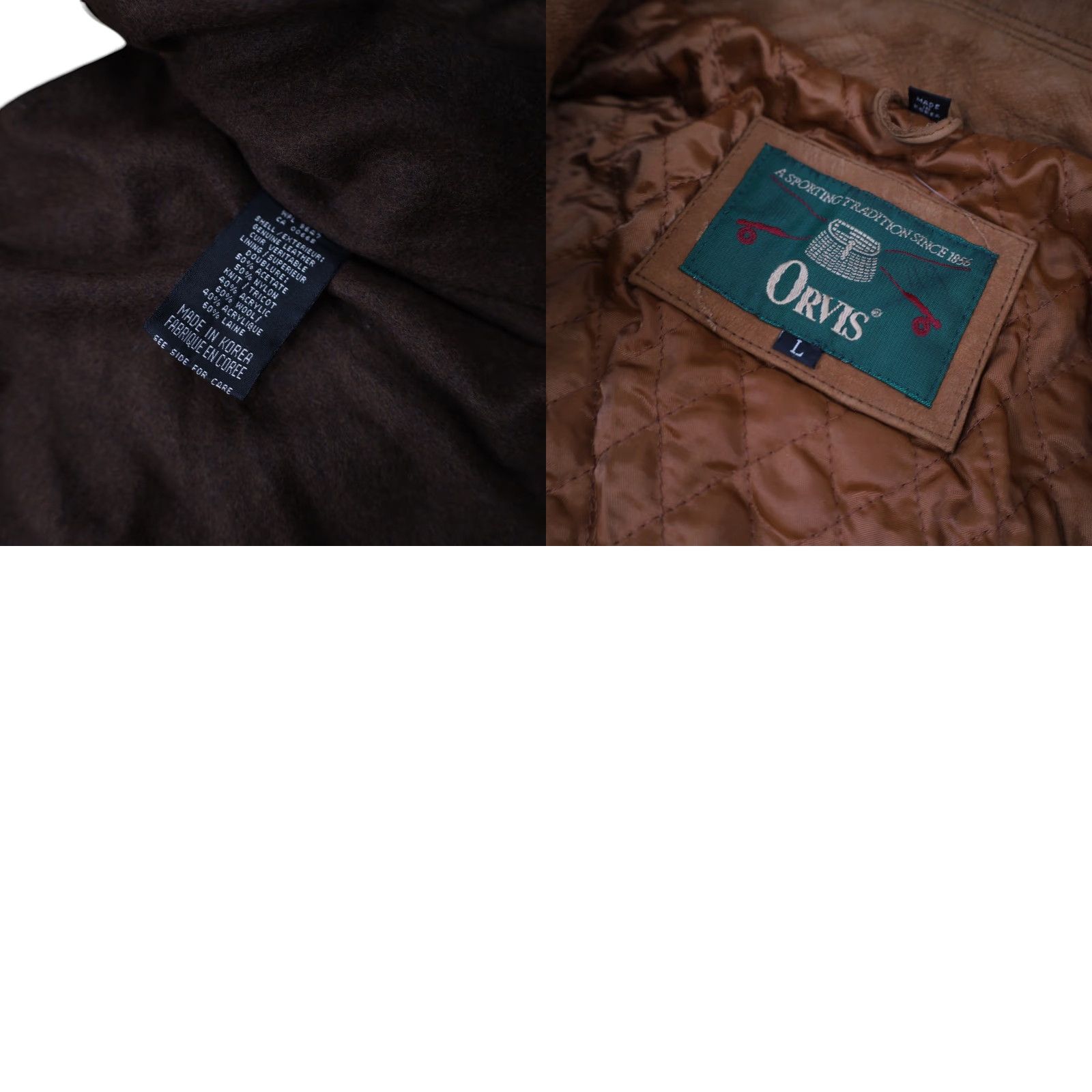 Orvis VINTAGE Orvis Nubuck Leather Toggle Duffle Coat Jacket Brown Large Men Overcoat Leather Size US L / EU 52-54 / 3 - 9 Thumbnail