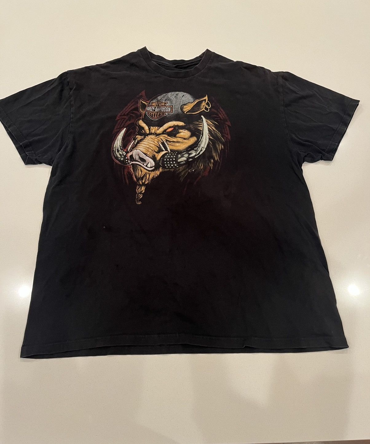 Harley Davidson 2011 Harley Davidson vintage boar Daytona Beach Tee Size US XL / EU 56 / 4 - 1 Thumbnail