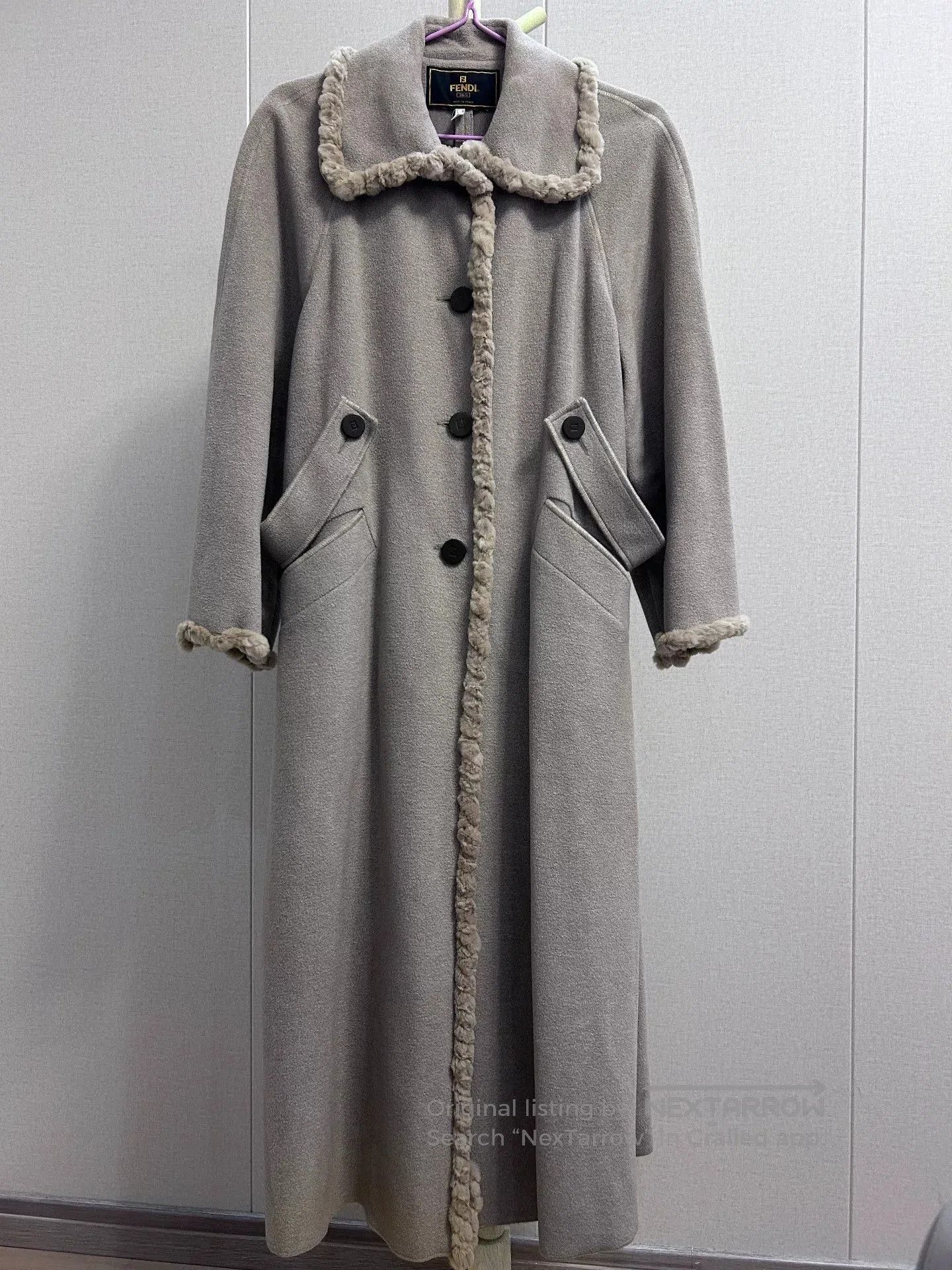 Fendi fendi wool and silk coat in gray. Size US M / EU 48-50 / 2 - 1 Thumbnail