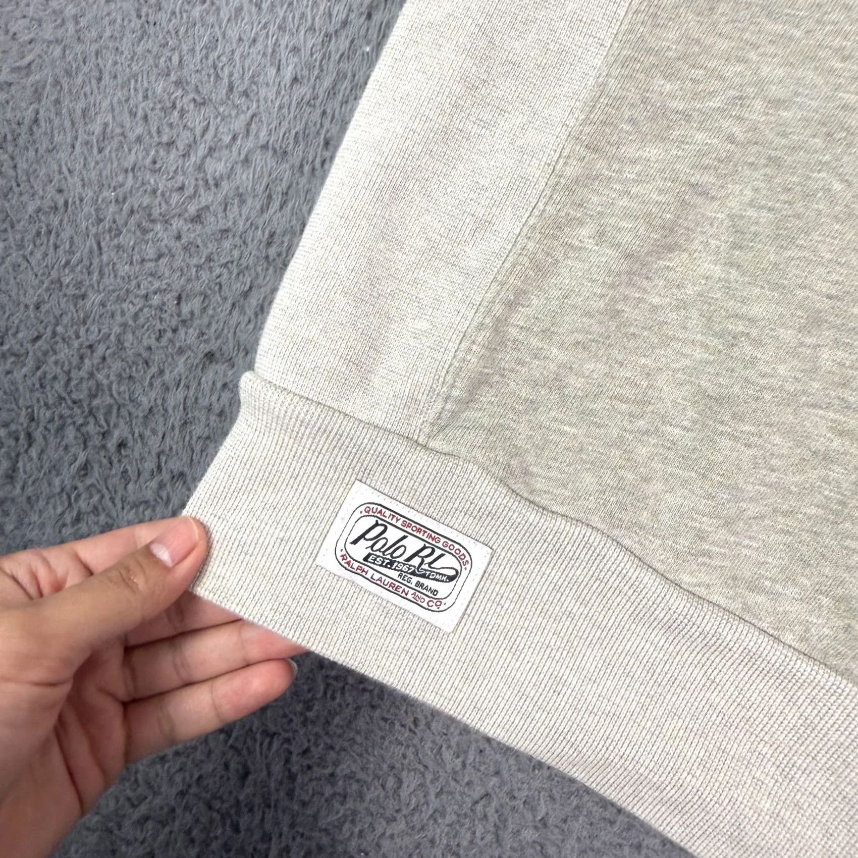 Polo Ralph Lauren Polo Ralph Lauren Sweatshirt Mens M Ivory Crewneck Varsity Double V NY U of P Print Vintage Size US M / EU 48-50 / 2 - 5 Thumbnail