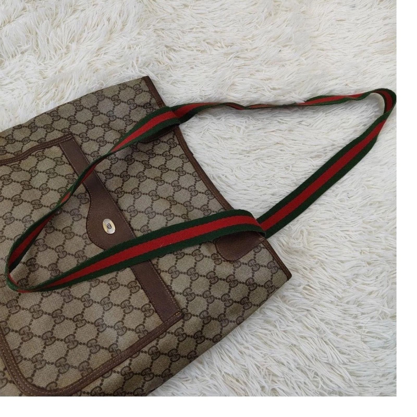 Gucci Authentic Vintage Gucci Monogram Canvas Tote Bag Size ONE SIZE - 5 Thumbnail