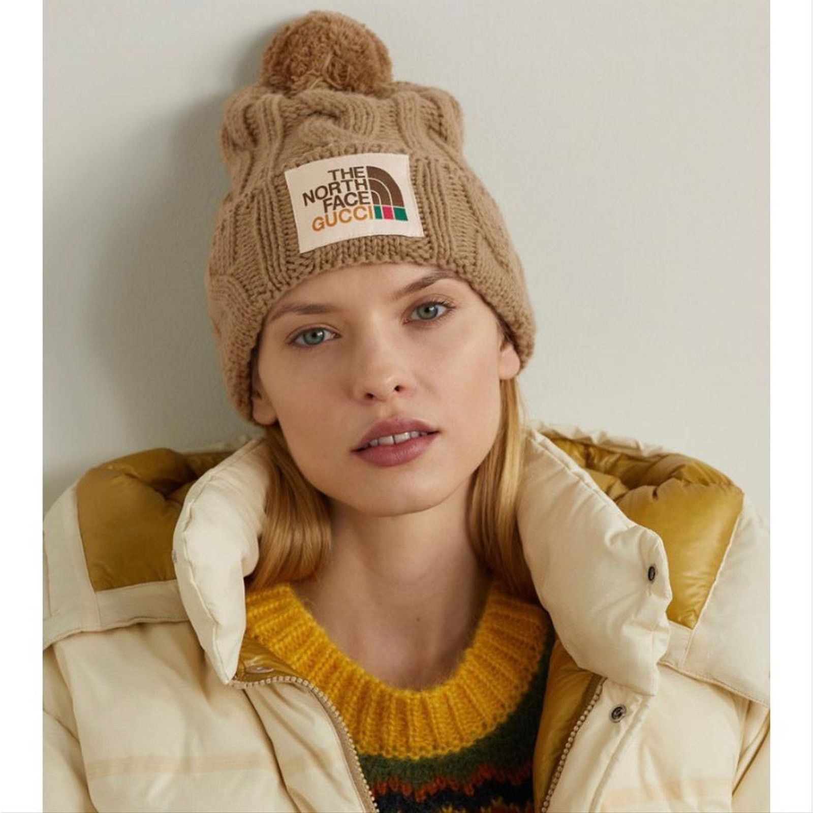Gucci GUCCI x The North Face ribbed knit pompom beanie M Size ONE SIZE - 3 Thumbnail