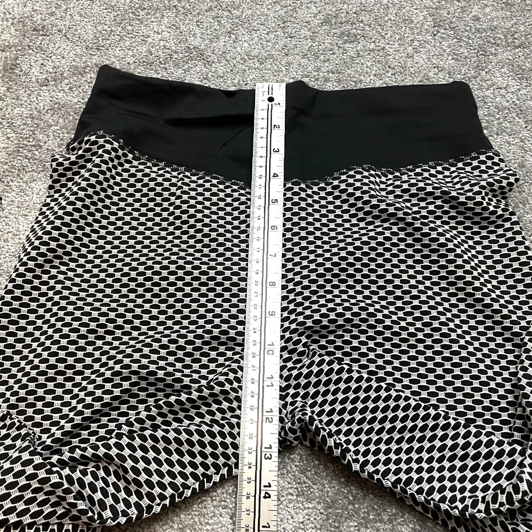 FARIS VINTAGE Lafaris Leggings Womens XL White Black Yoga Stretch Textured Pants New NWT 30x26 Size 40" / US 18 - 6 Thumbnail
