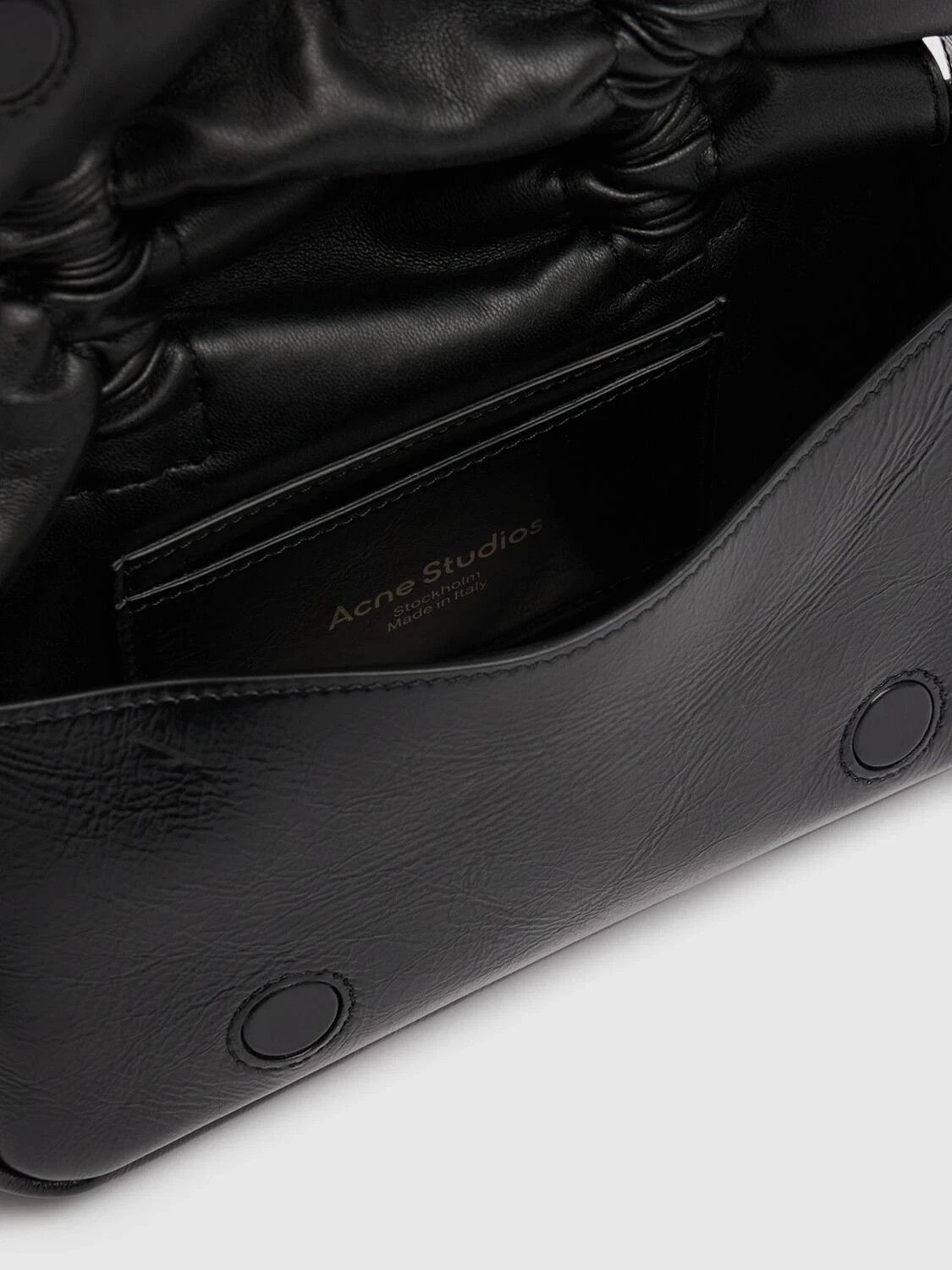 Acne Studios ACNE STUDIOS Multipocket Micro Black Leather Shoulder Bag Size ONE SIZE - 4 Thumbnail