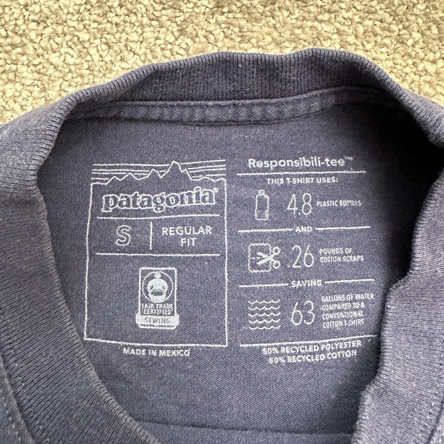 Patagonia Patagonia Responsibili Tee T-Shirt Womens Small Blue Crew Graphic Short Sleeve Size S / US 4 / IT 40 - 7 Thumbnail