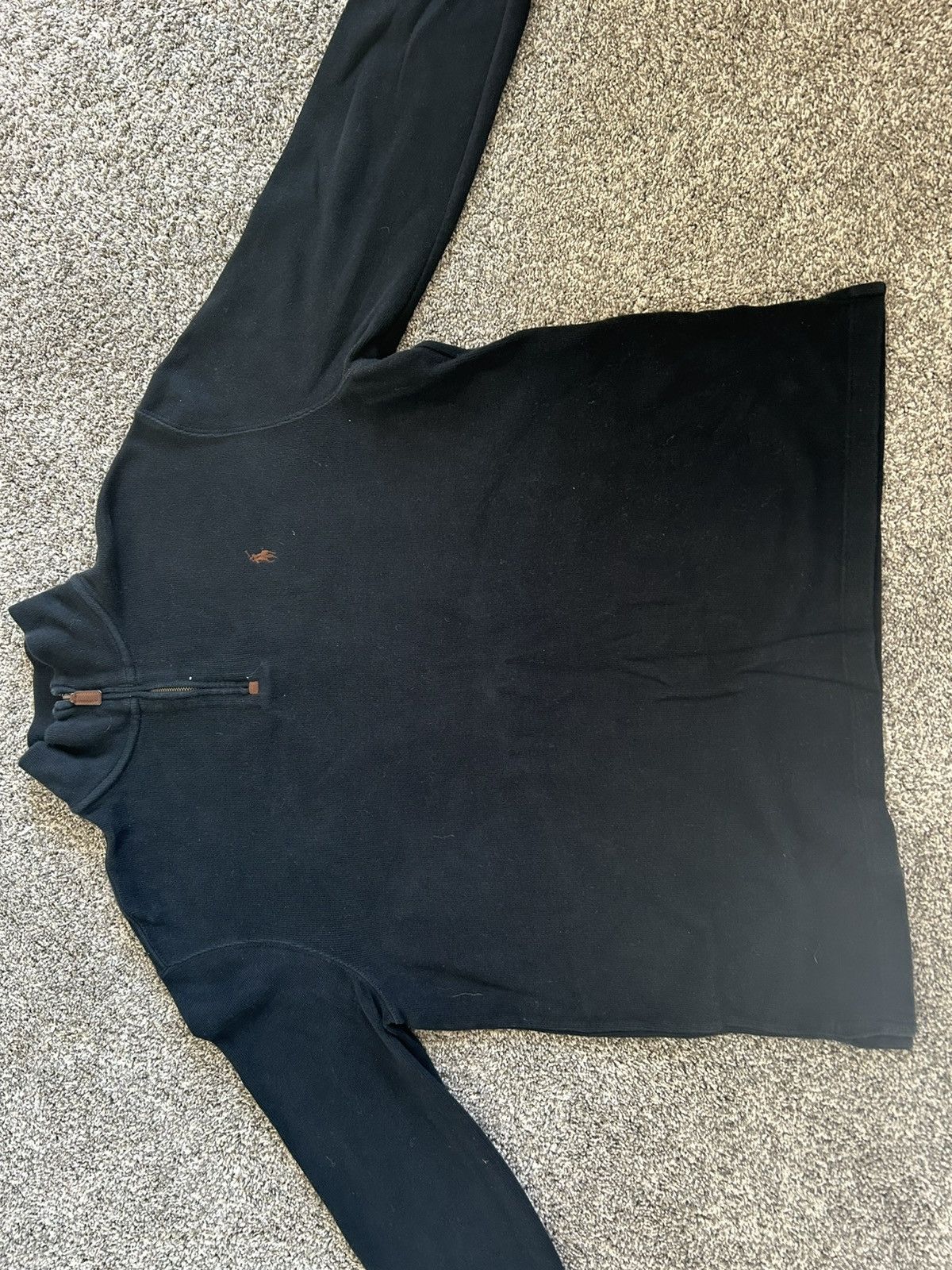 Polo Ralph Lauren Polo Ralph Lauren 1/4 Zip Knit Pullover Black (Men’s Large) Size US L / EU 52-54 / 3 - 1 Thumbnail