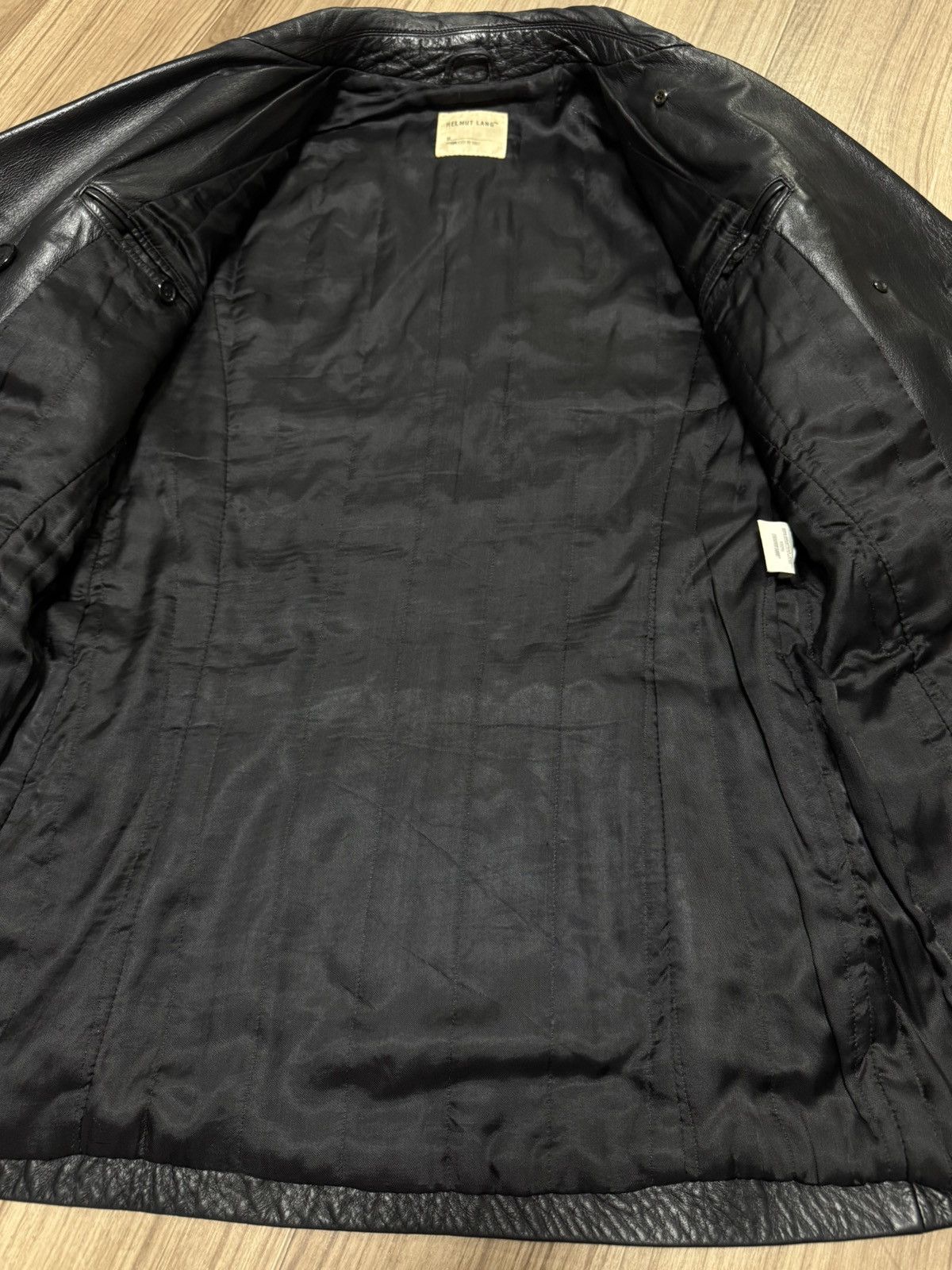 Helmut Lang Helmut Lang AW97 Double Breasted Leather Jacket Size US XS / EU 42 / 0 - 9 Thumbnail