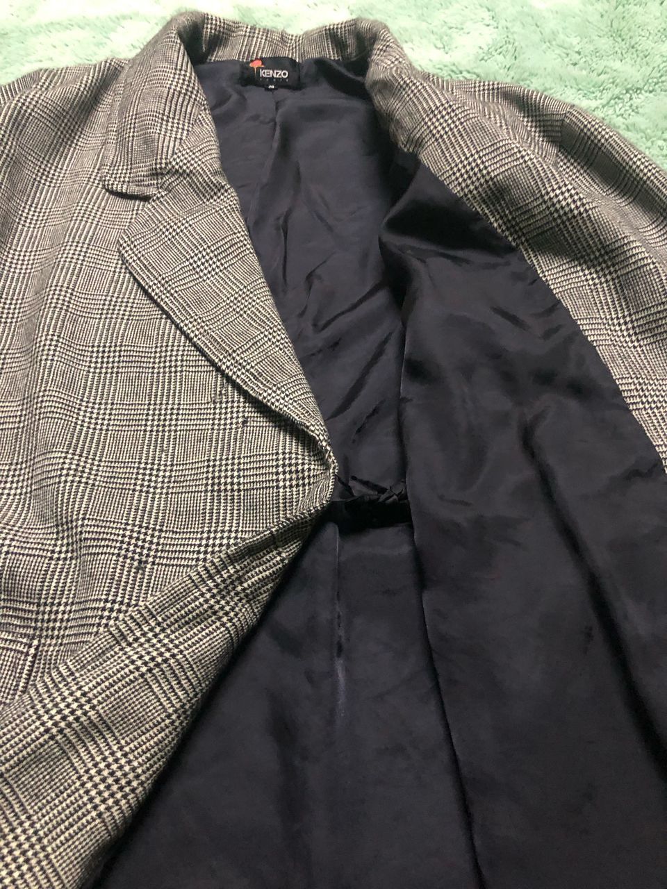 Kenzo VINTAGE KENZO PARIS WOOL ROBE TIE BELTS CHECKED LONG COAT Size US M / EU 48-50 / 2 - 4 Thumbnail