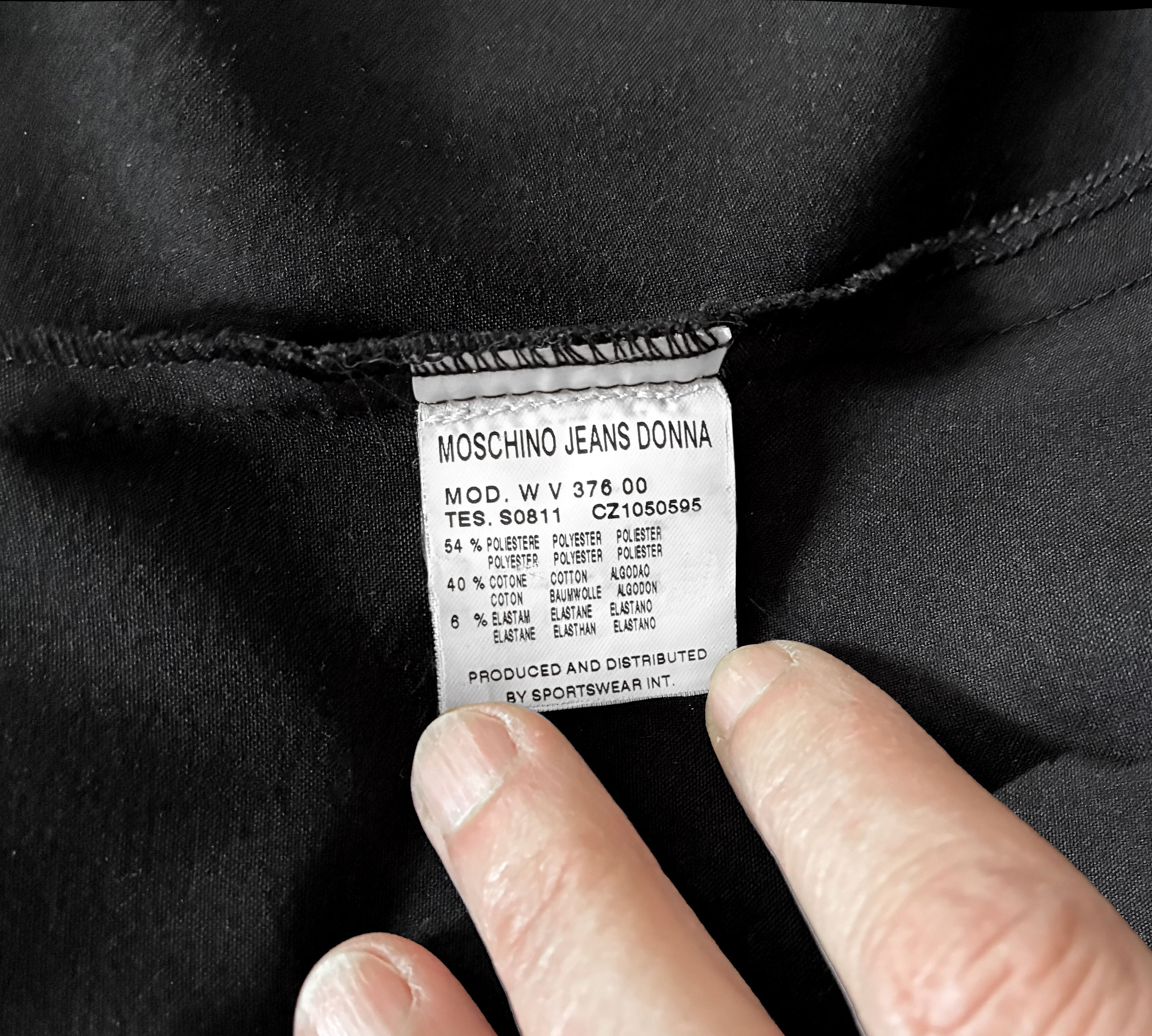 Moschino MOSCHINO Little Black Cocktail Dress with Folded Ruffles Size S / US 4 / IT 40 - 9 Thumbnail
