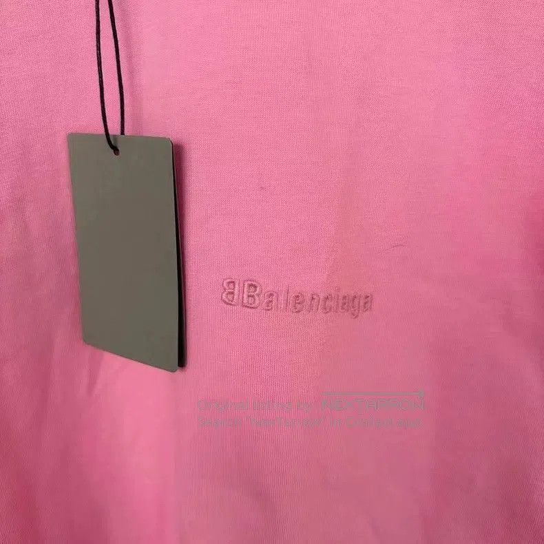 Balenciaga Balenciaga Pink Double B Logo Short Sleeve T-Shirt M Size Size US M / EU 48-50 / 2 - 3 Thumbnail