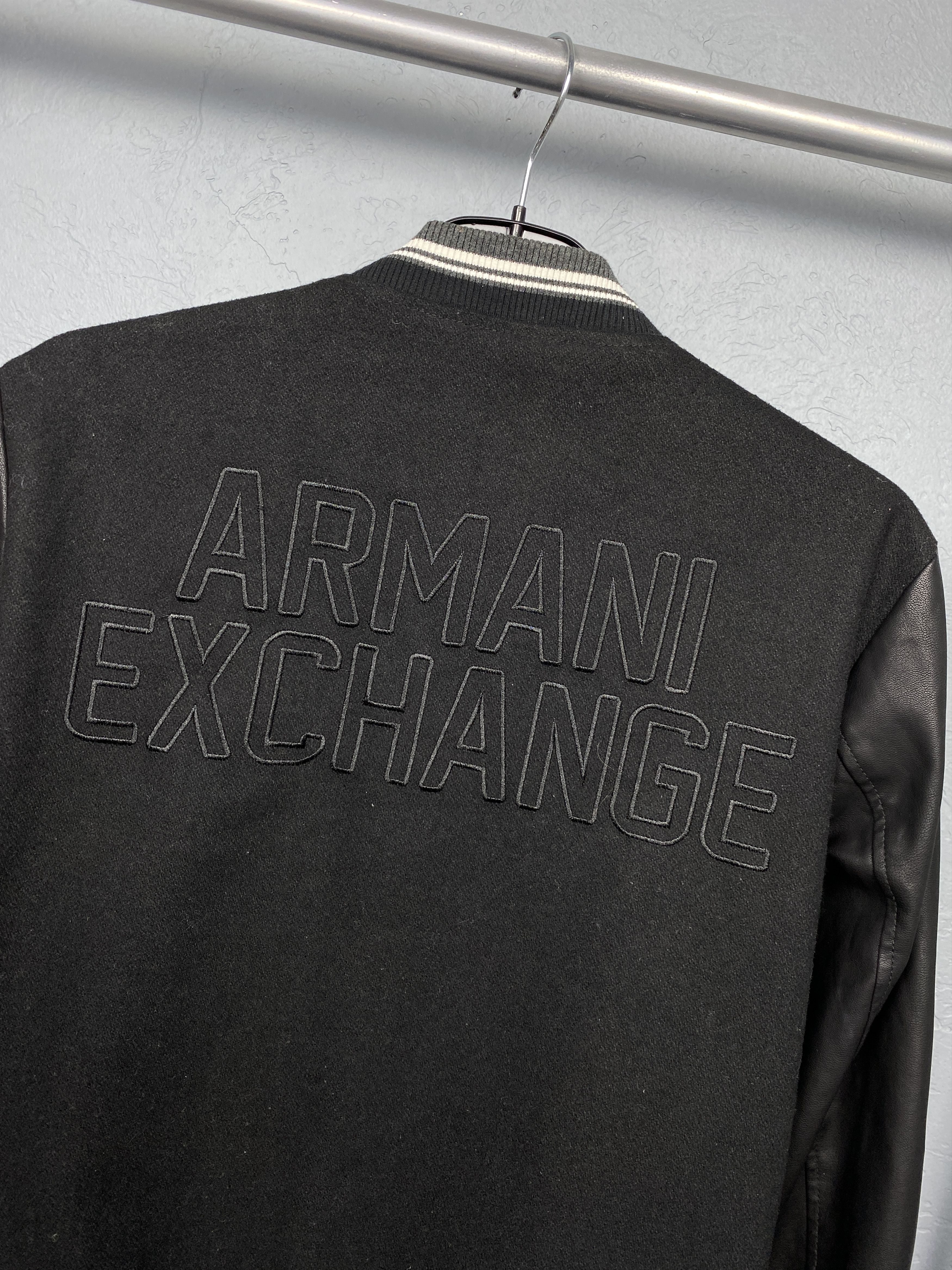 Armani Armani Exchange Mens Wool + Eco Leather Bomber Jacket Size US S / EU 44-46 / 1 - 2 Thumbnail