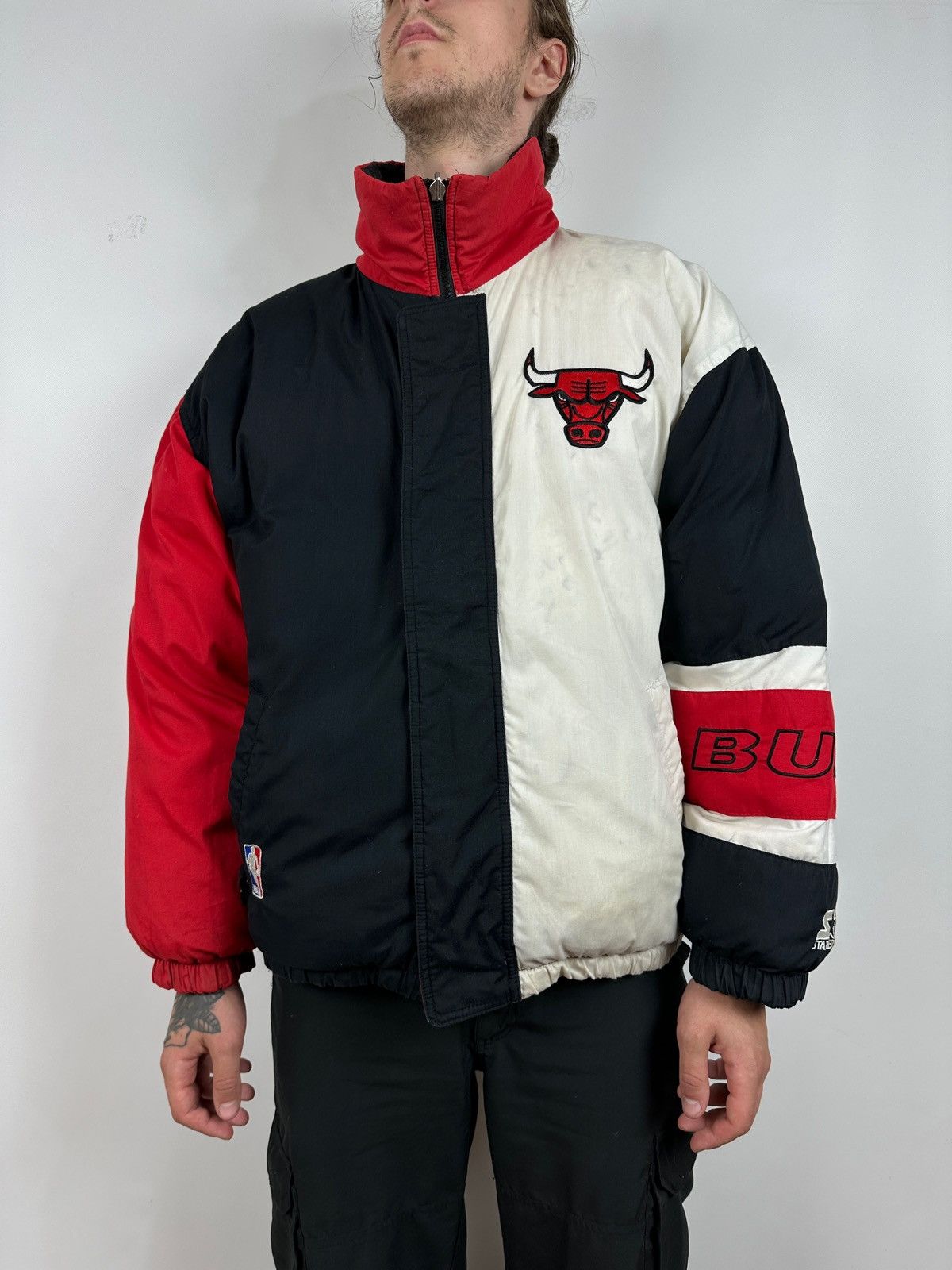NBA Vintage Chicago Bulls Starter NBA Reversible Puffer Jacket Size US L / EU 52-54 / 3 - 3 Thumbnail