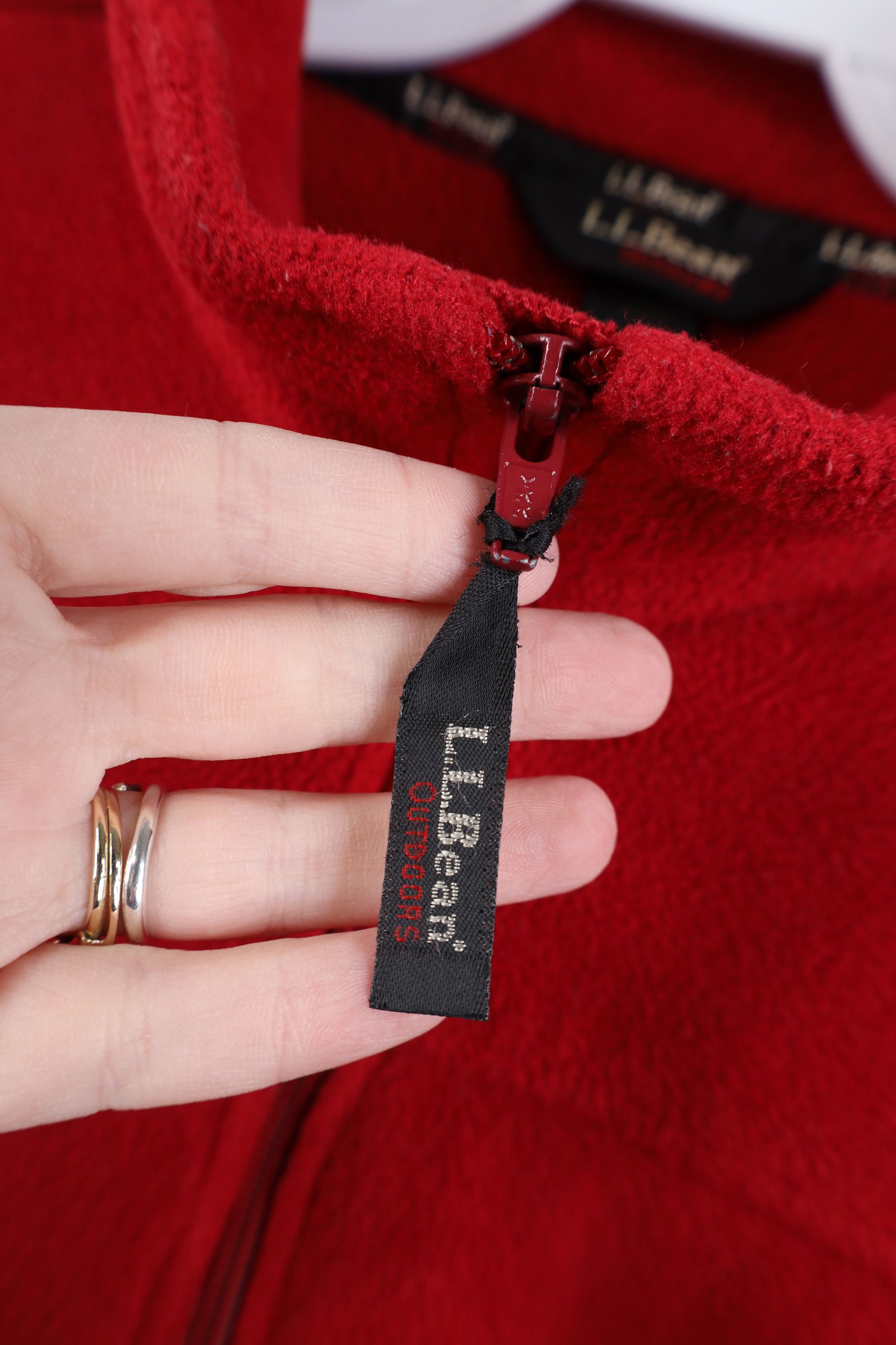 L.L. Bean Vintage 90s Y2K LL Bean Full Zip Fleece Vest Jacket Red Size XL / US 12-14 / IT 48-50 - 7 Thumbnail