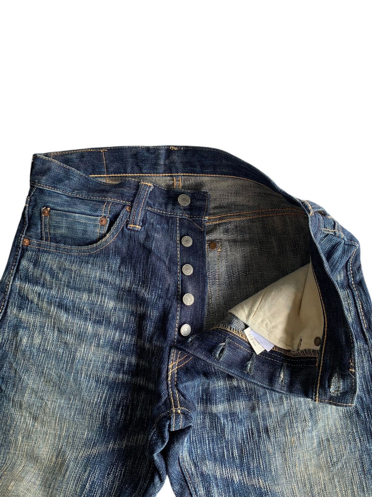 Japanese Brand × Kapital × Vintage ETERNAL SELVEDGE BUTTON FLY RUSTY JAPANESE DENIM Size US 30 / EU 46 - 10 Thumbnail