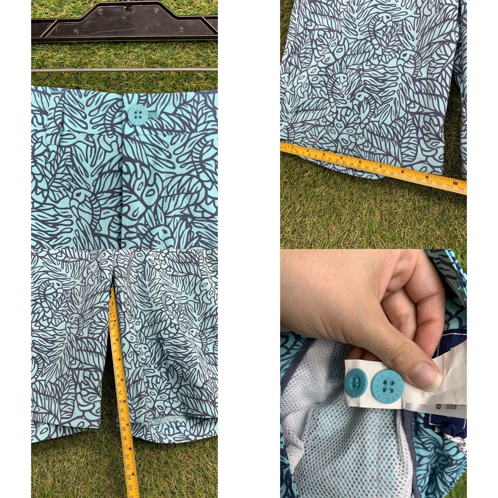 Vineyard Vines Vineyard Vines Mens 28 Blue Chino Performance Shorts Button Zipper Pockets Casual Summer Leaf AOP Camouflage Preppy Outdoor Mens Size US 28 / EU 44 - 8 Thumbnail
