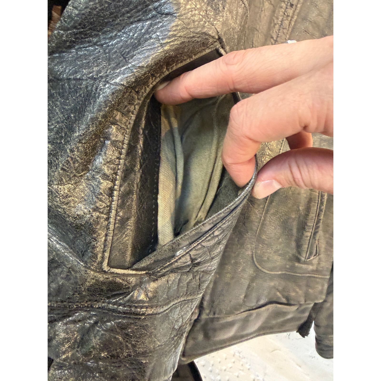 Vintage Vintage 40-50's Leather Motorcycle Jacket Size US L / EU 52-54 / 3 - 7 Thumbnail