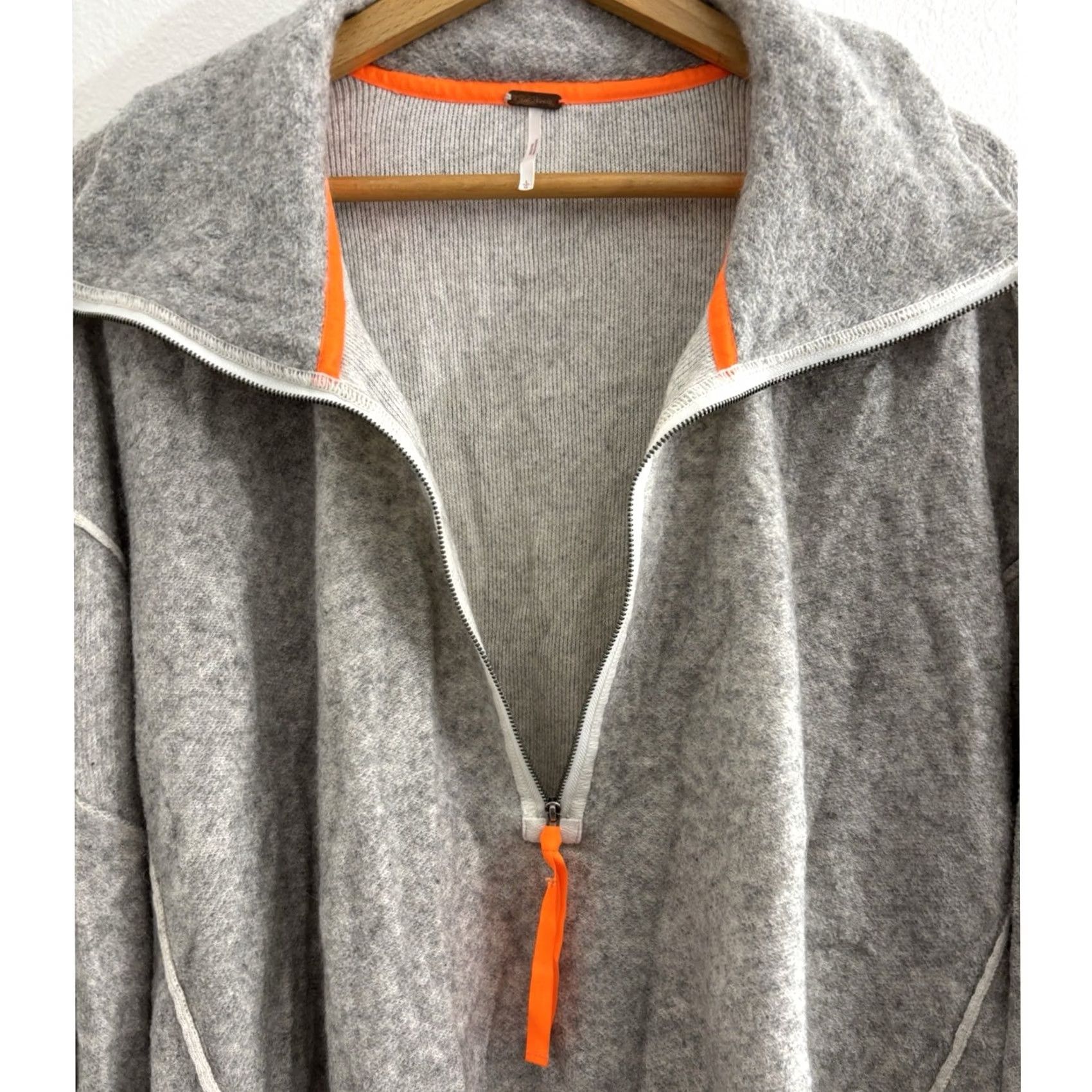 Free People Free People Knit Half Zip Sweater Solid Long Sleeve Alpaca Blend Women Size M Size M / US 6-8 / IT 42-44 - 6 Thumbnail