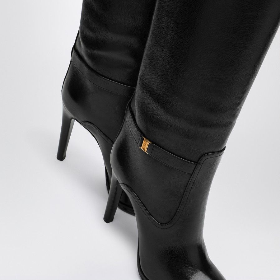 Saint Laurent Paris o1d2blof0924 Leather Boots in Black Size US 7.5 / IT 37.5 - 4 Thumbnail