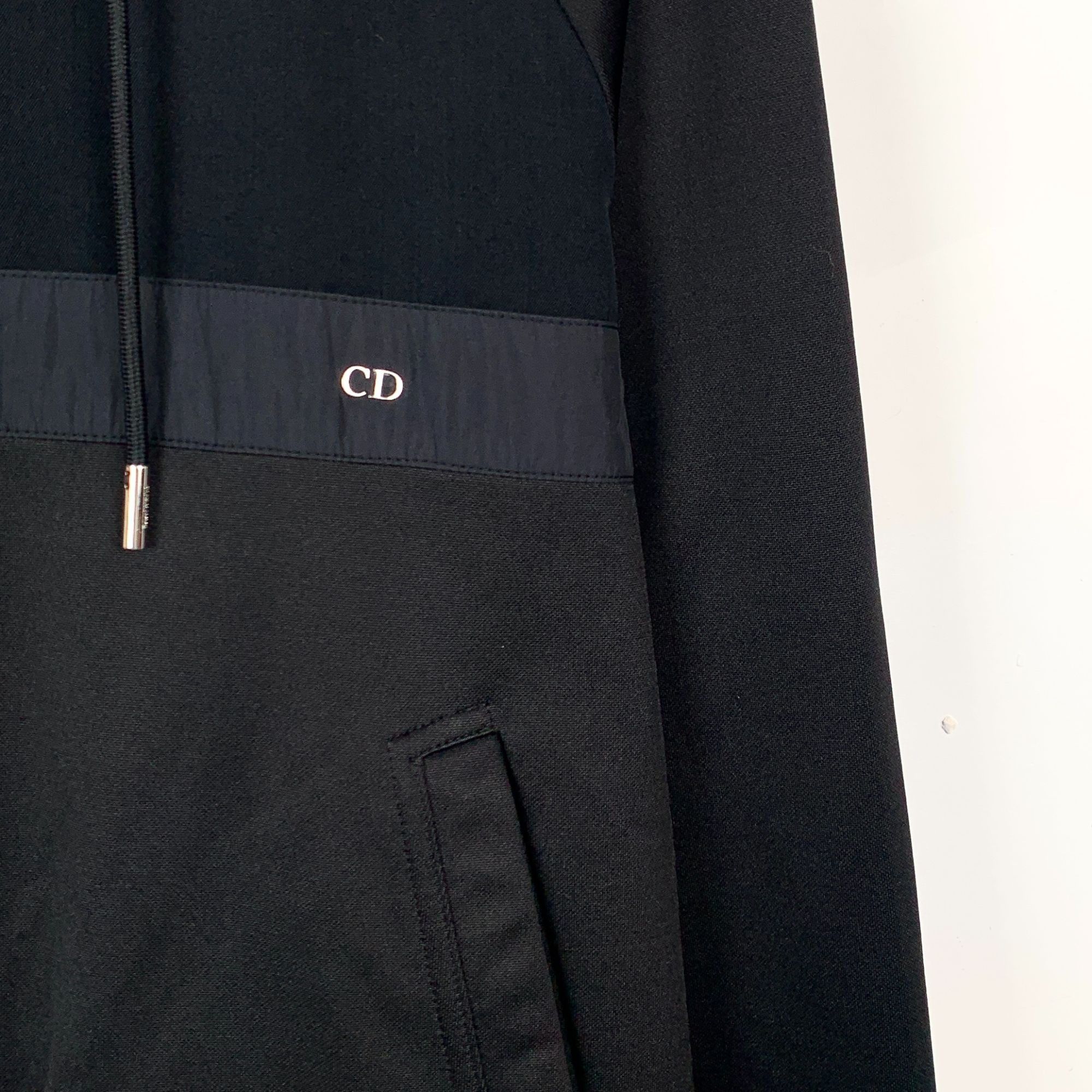 Dior Christian Dior Mens Black Wool & Polyamide Hoodie Jacket Wit Size US S / EU 44-46 / 1 - 5 Thumbnail