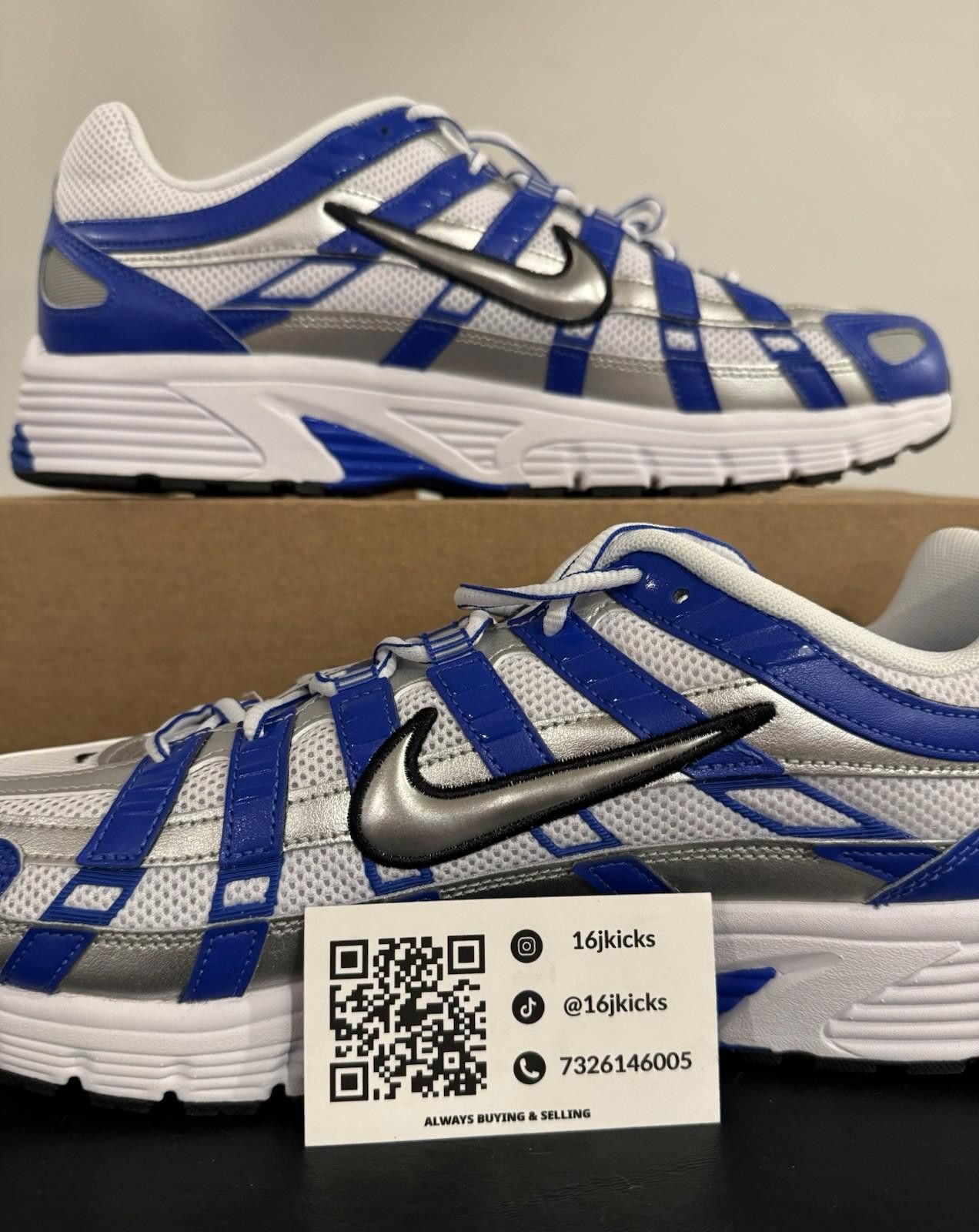 Nike Nike P-6000 Racer Blue Lifestyle Sneakers Mens Size 13 Size US 12 / EU 45 - 2 Thumbnail