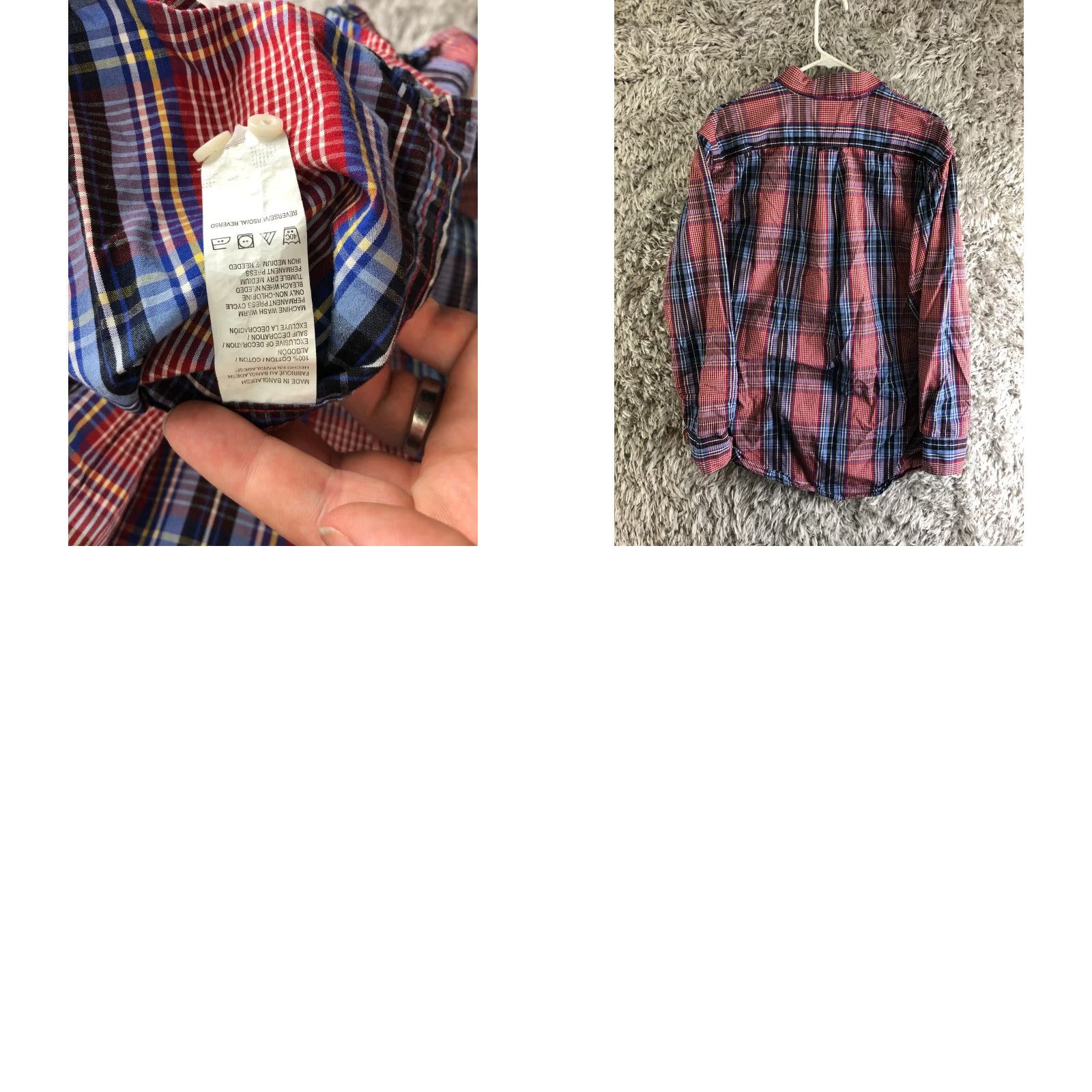 Izod IZOD Mens Large Red Plaid Long Sleeve Button-Down Collar Shirt Size US L / EU 52-54 / 3 - 8 Thumbnail