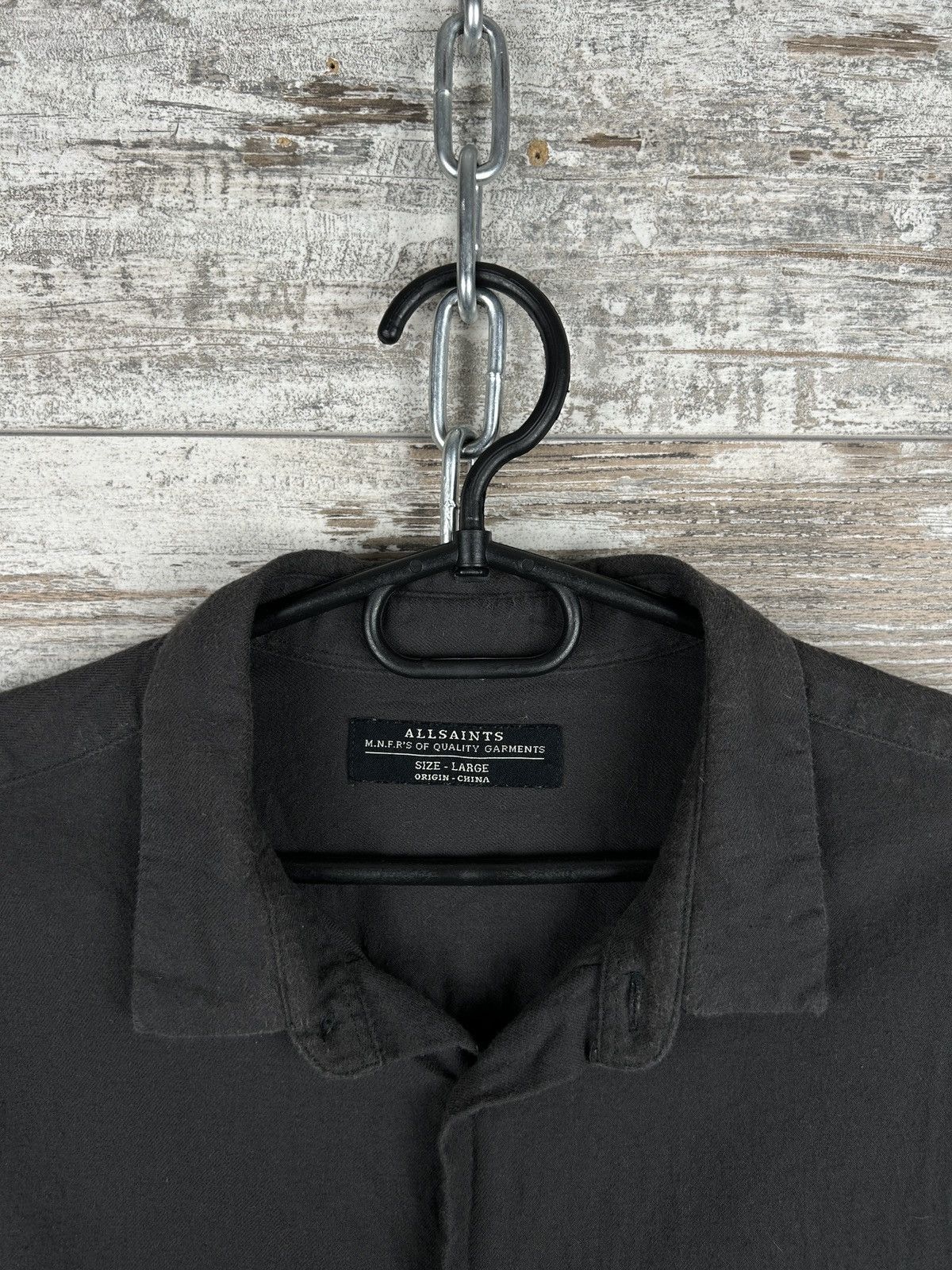 Allsaints × Japanese Brand × Vintage Mens Vintage AllSaints Ls shirts button up luxury garment Size US L / EU 52-54 / 3 - 3 Thumbnail