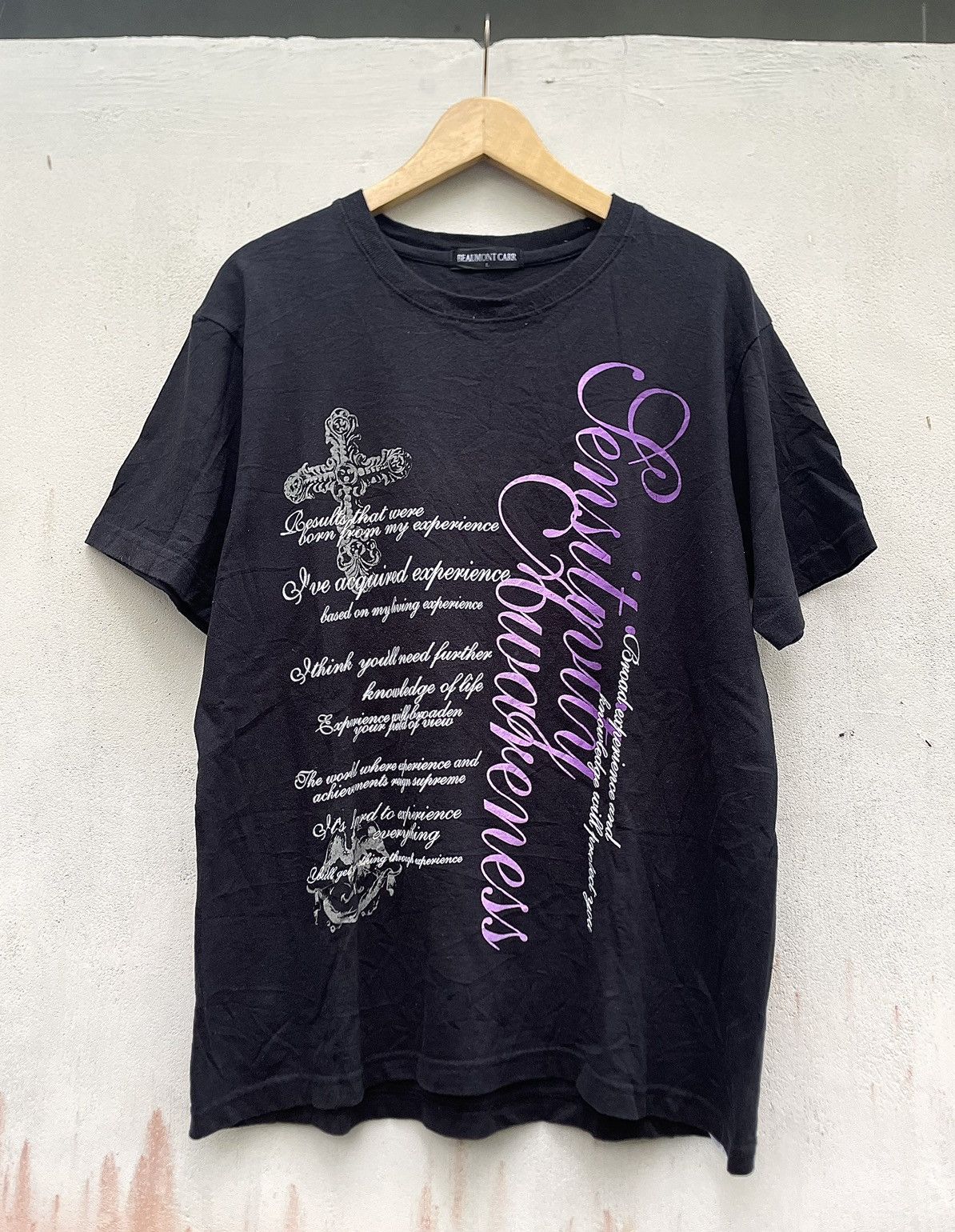 20471120 Vkei Style Beaumont Car Poem Croos Tees Size US M / EU 48-50 / 2 - 1 Thumbnail