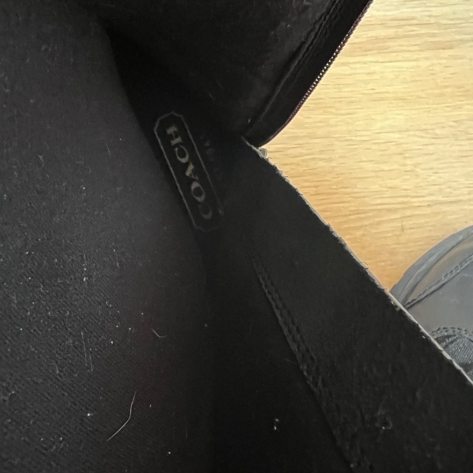 Coach Coach Kimberly Boots Black Canvas Logo Rabbit Fur Trim SZ 6M Size US 6 / IT 36 - 7 Thumbnail