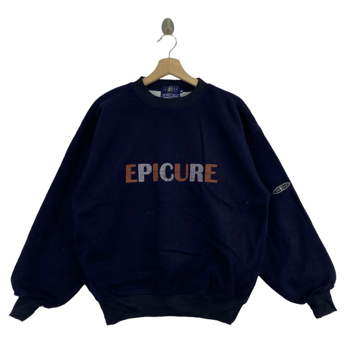Japanese Brand EPICURE Beads Design Japanese Brand Navy Sweatshirt Size US L / EU 52-54 / 3 - 1 Thumbnail