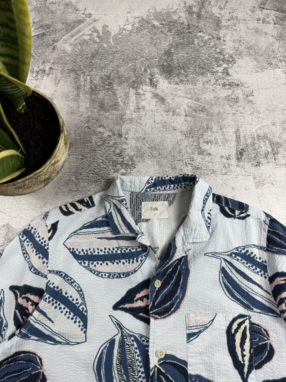 Folk FOLK Camp Collar Short Sleeve Size 3 Button up Shirt Jersey Size US L / EU 52-54 / 3 - 6 Thumbnail