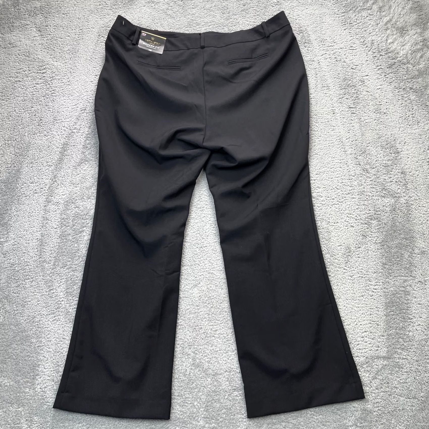 Worthington VINTAGE Worthington Pants Womens 18WS Black Bootcut Dress Pants Modern Fit Stretch Formal Women 18W Black Pants Size 40" / US 18 - 6 Thumbnail