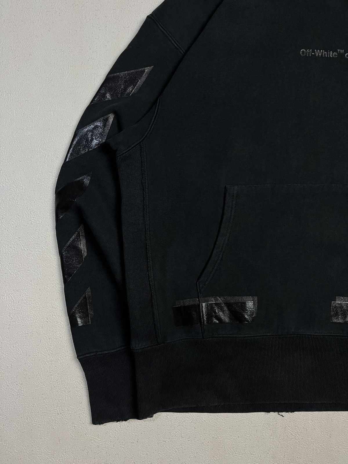 Champion × Off-White FW17 Off-White Champion Distressed Hoodie Size US M / EU 48-50 / 2 - 11 Thumbnail