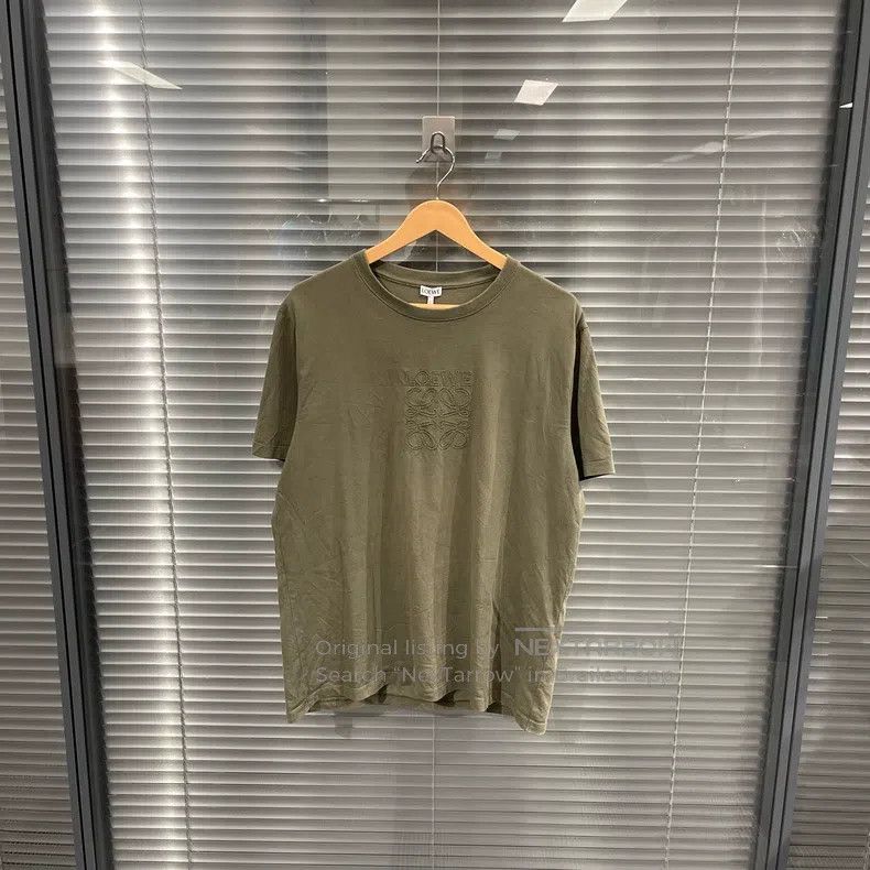 Loewe Loewe Khaki green embroidered short-sleeve Size US M / EU 48-50 / 2 - 1 Thumbnail