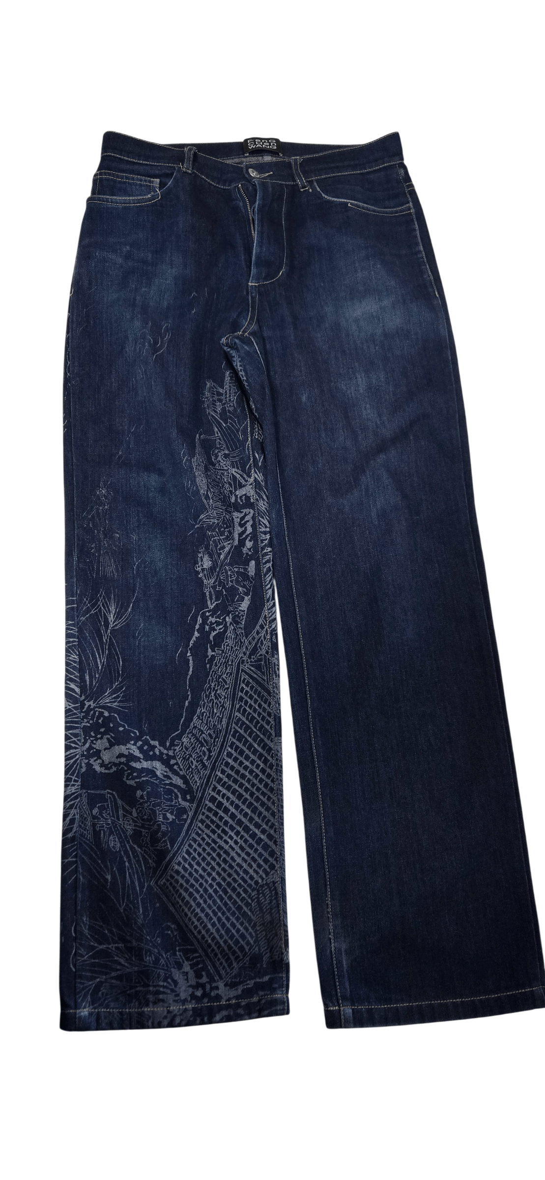 Feng Chen Wang Feng Chen Wang Indigo Lanyinhuabu Jeans Size US 32 / EU 48 - 1 Thumbnail