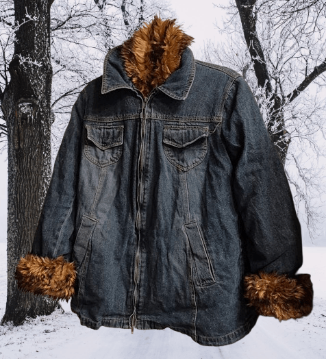 Faded Glory Faded Glory Medium Jean Jacket With Faux Fur Lining Size M / US 6-8 / IT 42-44 - 3 Thumbnail