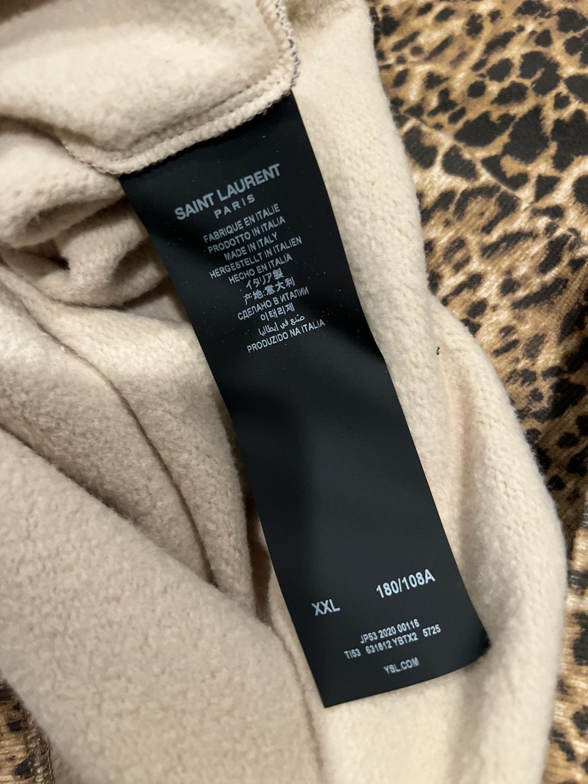 Saint Laurent Paris Saint Laurent men’s leopard print hoodie. XXL $1090 Size US XXL / EU 58 / 5 - 8 Thumbnail