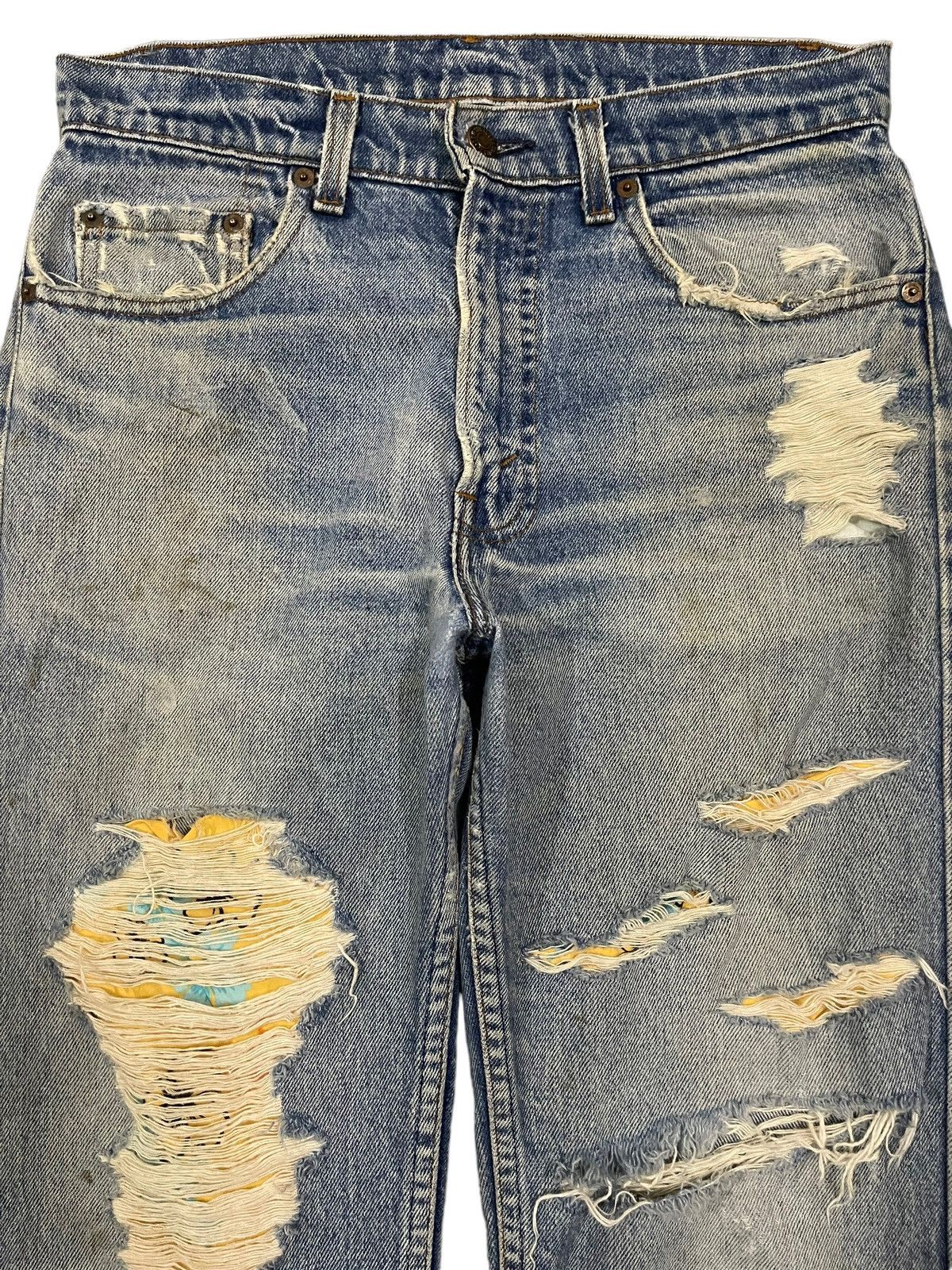 Levi's Vintage Levis 501 Blue Wash Destroyer Distressed Jeans Size US 30 / EU 46 - 3 Thumbnail