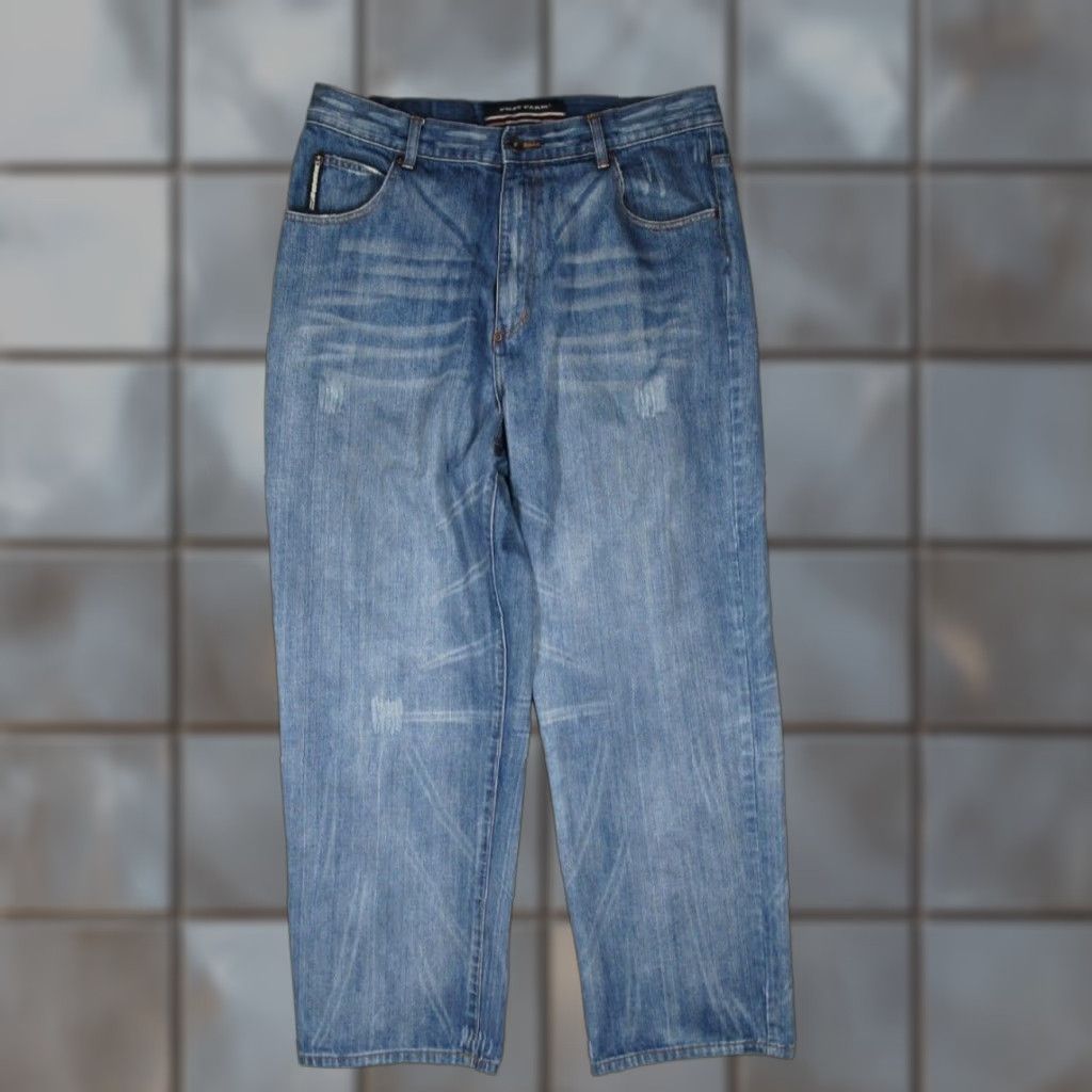 Phat Farm VINTAGE Phat Farm Jeans Mens 36 Blue High Rise Baggy 90s Y2K Denim Straight 5-Pocket Mens Blue 90s Phat Farm Jeans Size US 36 / EU 52 - 1 Thumbnail