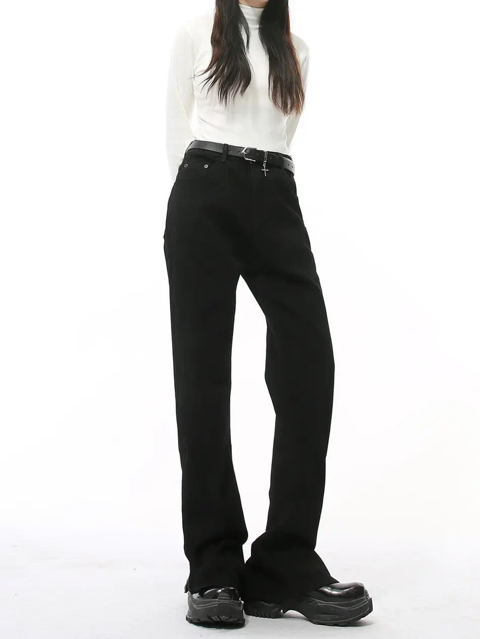 Japanese Brand Retro loose zipper micro flared jeans Size US 30 / EU 46 - 3 Thumbnail