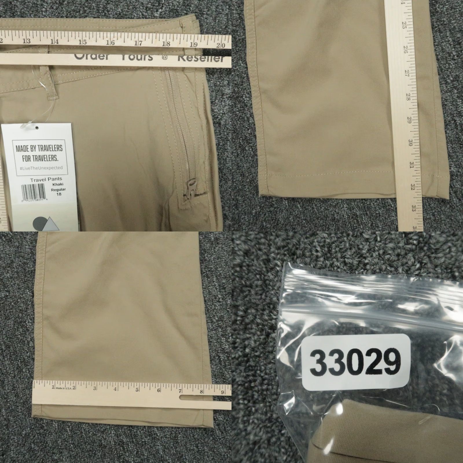 Vintage Clothing Arts Pants Womens 18 Khaki Tan Travel Hiking Outdoor Cargo Pockets Stretch Beige Beige? Size 40" / US 18 - 8 Thumbnail
