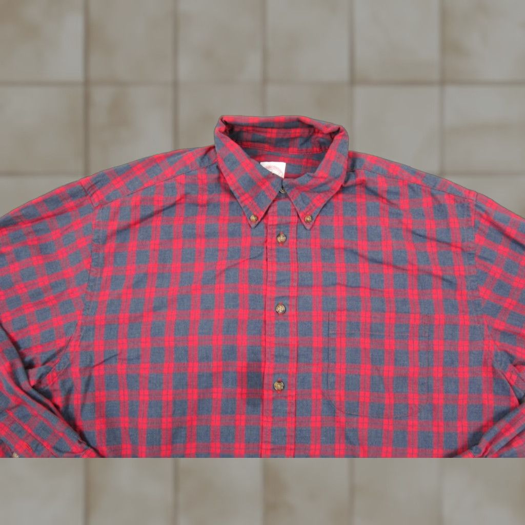 Brooks Brothers Brooks Brothers Shirt Mens Button-Down Plaid Madison Red Blue Long Sleeve L Cotton Regular Size US L / EU 52-54 / 3 - 1 Thumbnail