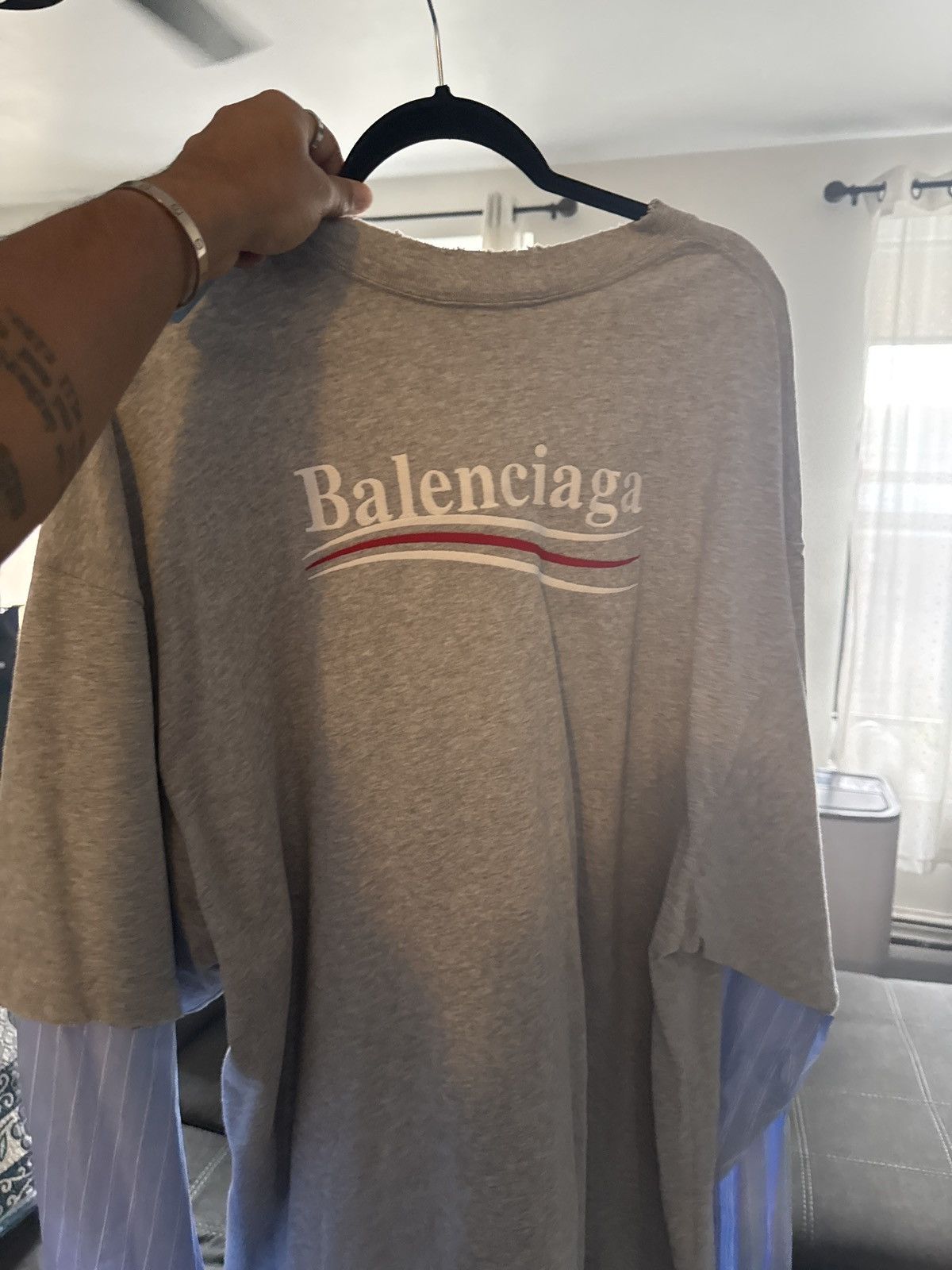 Balenciaga Political campaign layered T-shirt Size US M / EU 48-50 / 2 - 8 Thumbnail