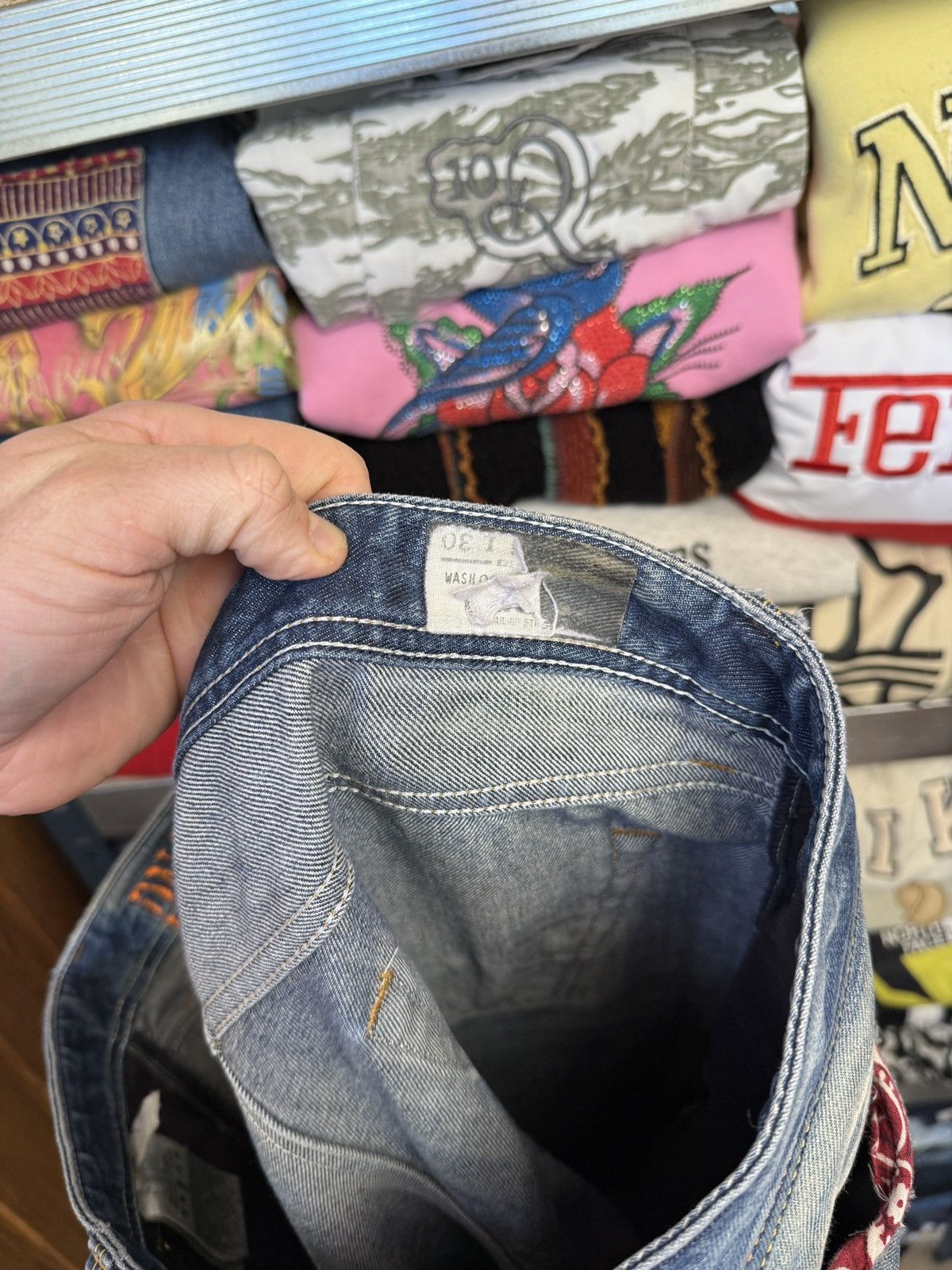 Diesel Vintage Diesel Custom Jeans Baggy Distressed Wide Japanese Size US 36 / EU 52 - 16 Thumbnail