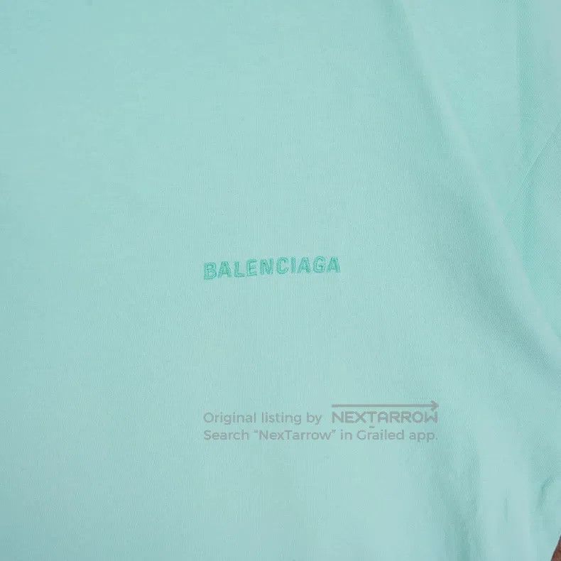 Balenciaga Balenciaga Mint green embroidered logo short-sleeve T-shir Size US M / EU 48-50 / 2 - 6 Thumbnail