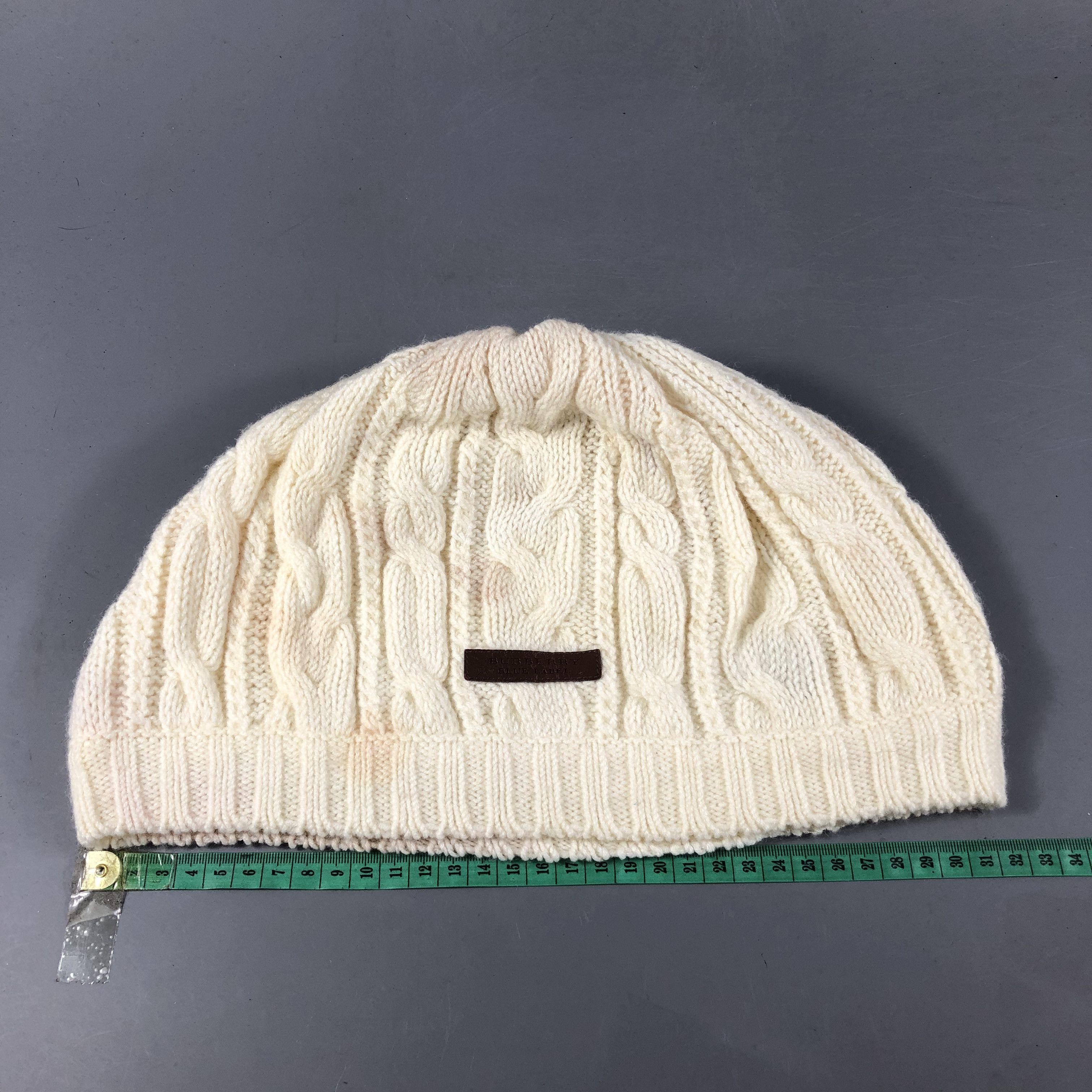 Burberry Burberry Cable Knit Mushroom Beanie Snowcap Snow Hat B927 Size ONE SIZE - 3 Thumbnail