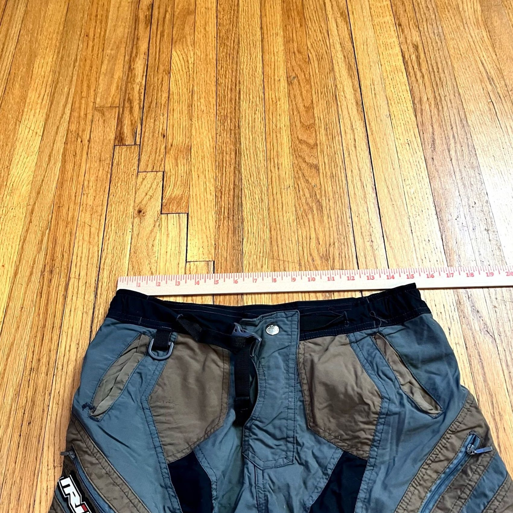 Vintage Trikava Cycle Cargo Shorts Mens Medium Blue Gray Belted Size US 31 - 5 Thumbnail