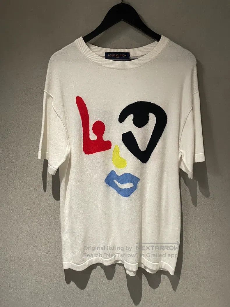 Louis Vuitton Louis Vuitton White abstract facial makeup knitted short s Size US M / EU 48-50 / 2 - 1 Thumbnail