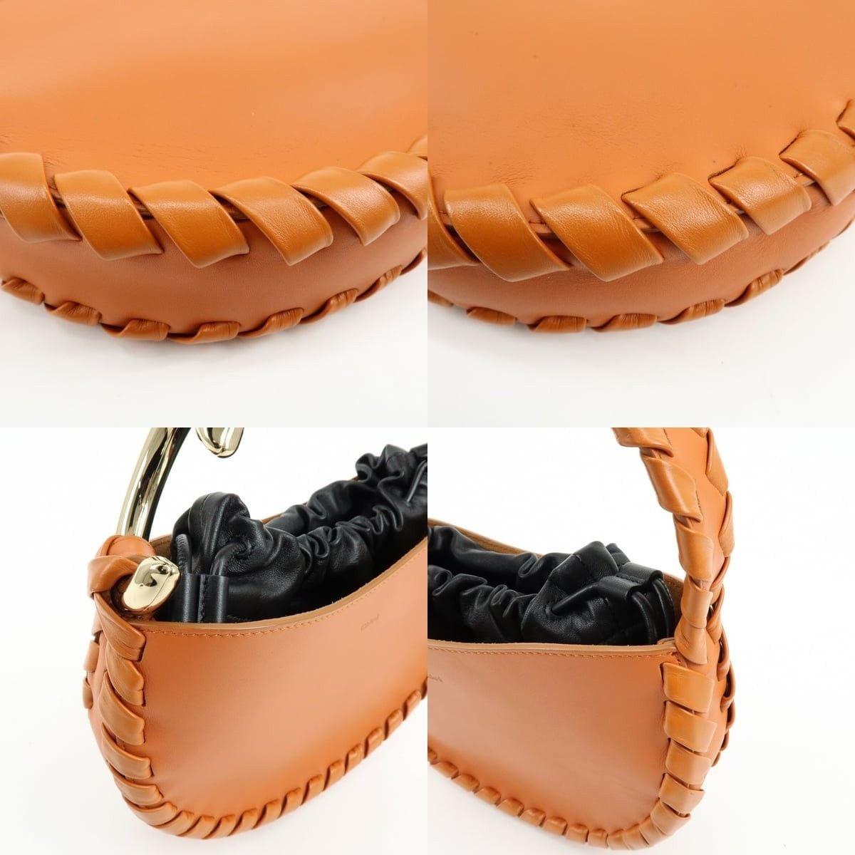 Chloe Chloe Mate Leather Shoulder Bag Orange Size ONE SIZE - 5 Thumbnail