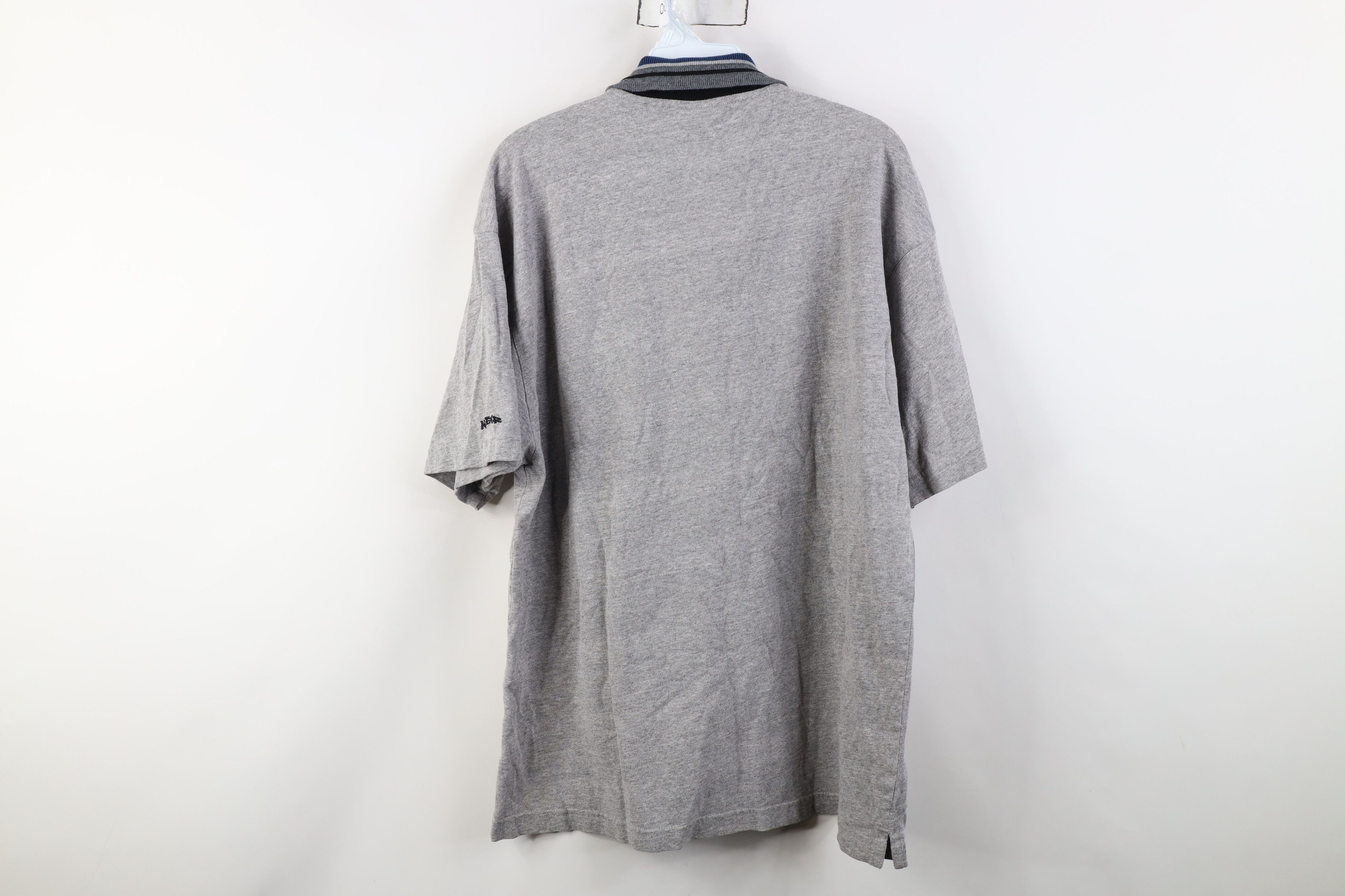 No Fear Vintage 90s No Fear 1/4 Half Zip Collared Polo Shirt Gray Size US M / EU 48-50 / 2 - 12 Thumbnail