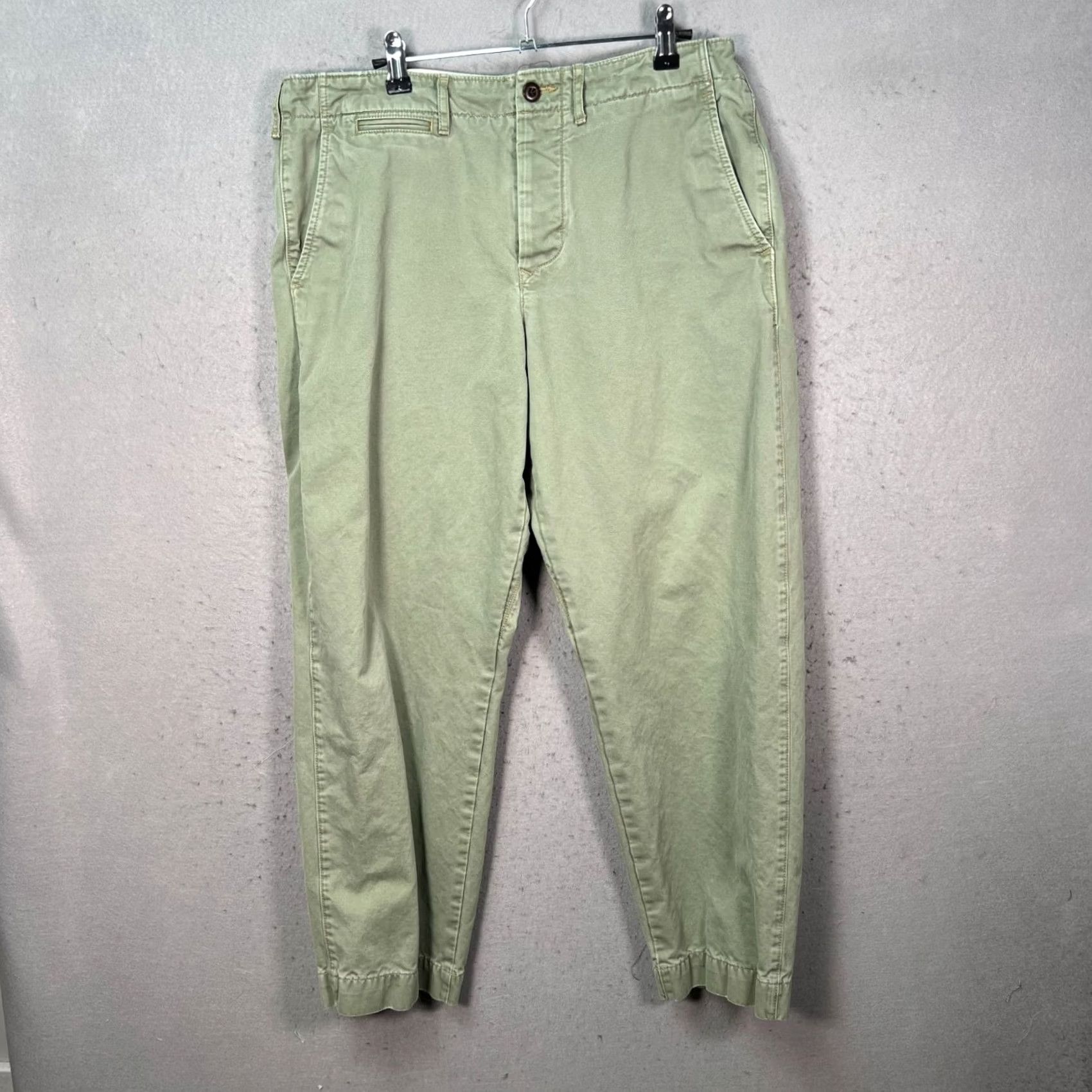 Wallace & Barnes Wallace & Barnes Mens Chino Pants Straight Leg 33x30 Green Cotton 32 Regular Size Adult Mens Size US 33 - 2 Thumbnail